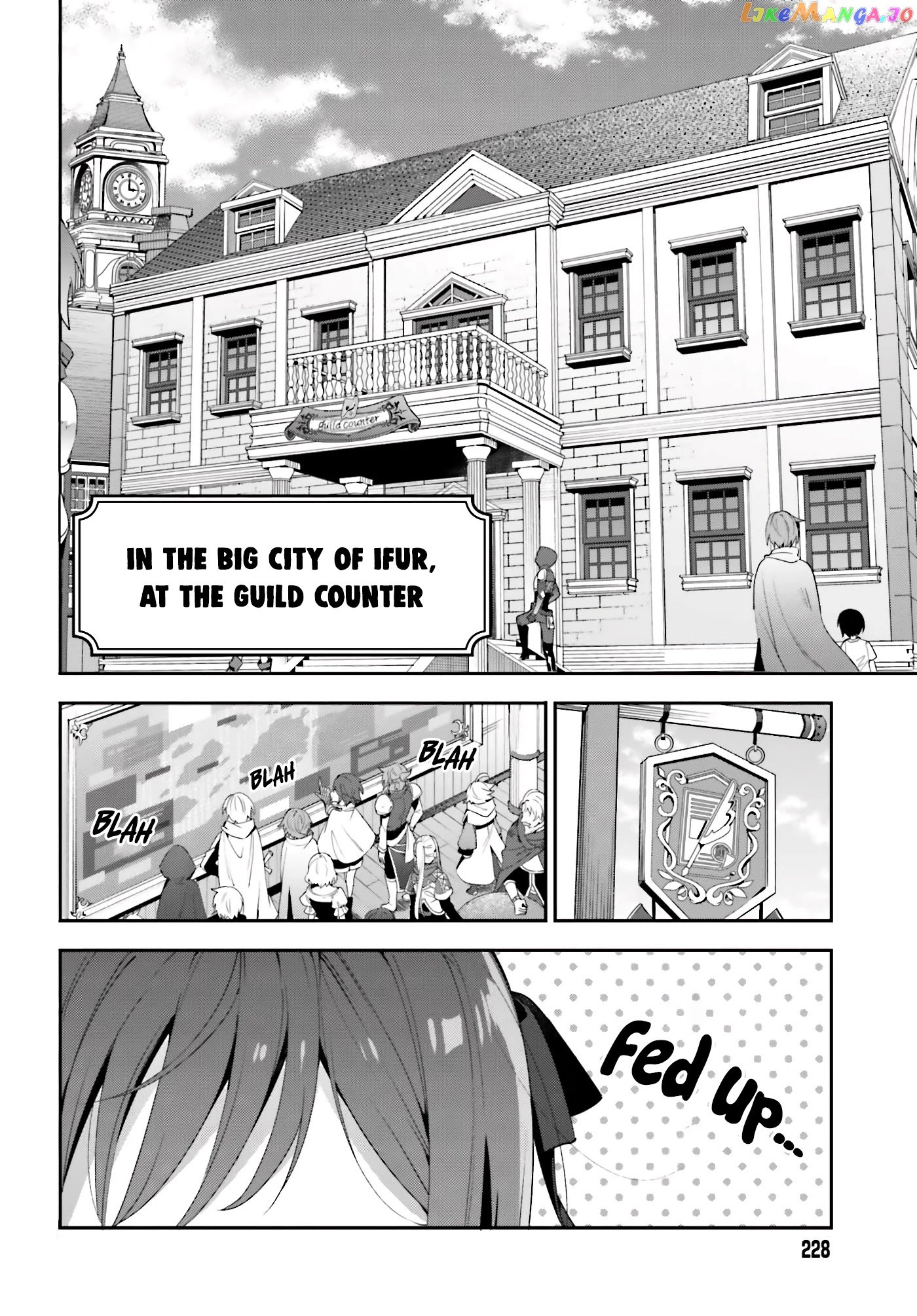 I’m the guild receptionist, but since I don’t want to work overtime, I think I’ll just solo the boss chapter 1 - page 4