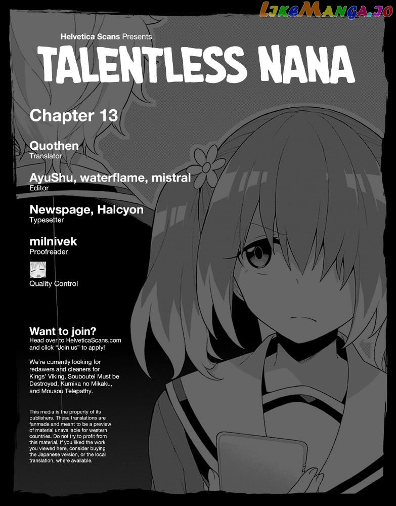 Talentless Nana chapter 13 - page 1