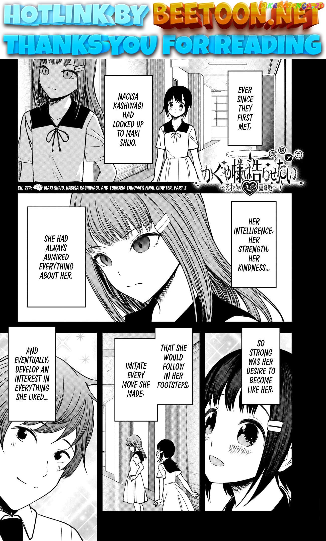 Kaguya-sama wa Kokurasetai - Tensai-tachi no Renai Zunousen Chapter 274 - page 1