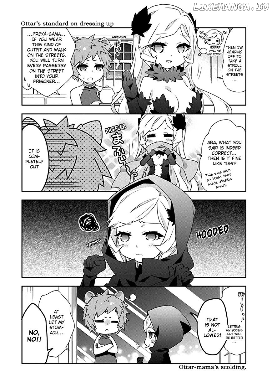 Dungeon ni Deai o Motomeru no wa Machigatte Iru Darou ka 4-koma - Kami-sama no Nichijou chapter 4 - page 8