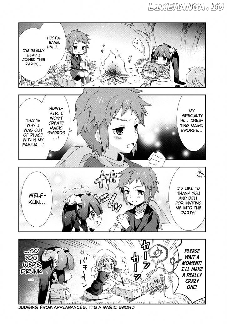 Dungeon ni Deai o Motomeru no wa Machigatte Iru Darou ka 4-koma - Kami-sama no Nichijou chapter 17 - page 8