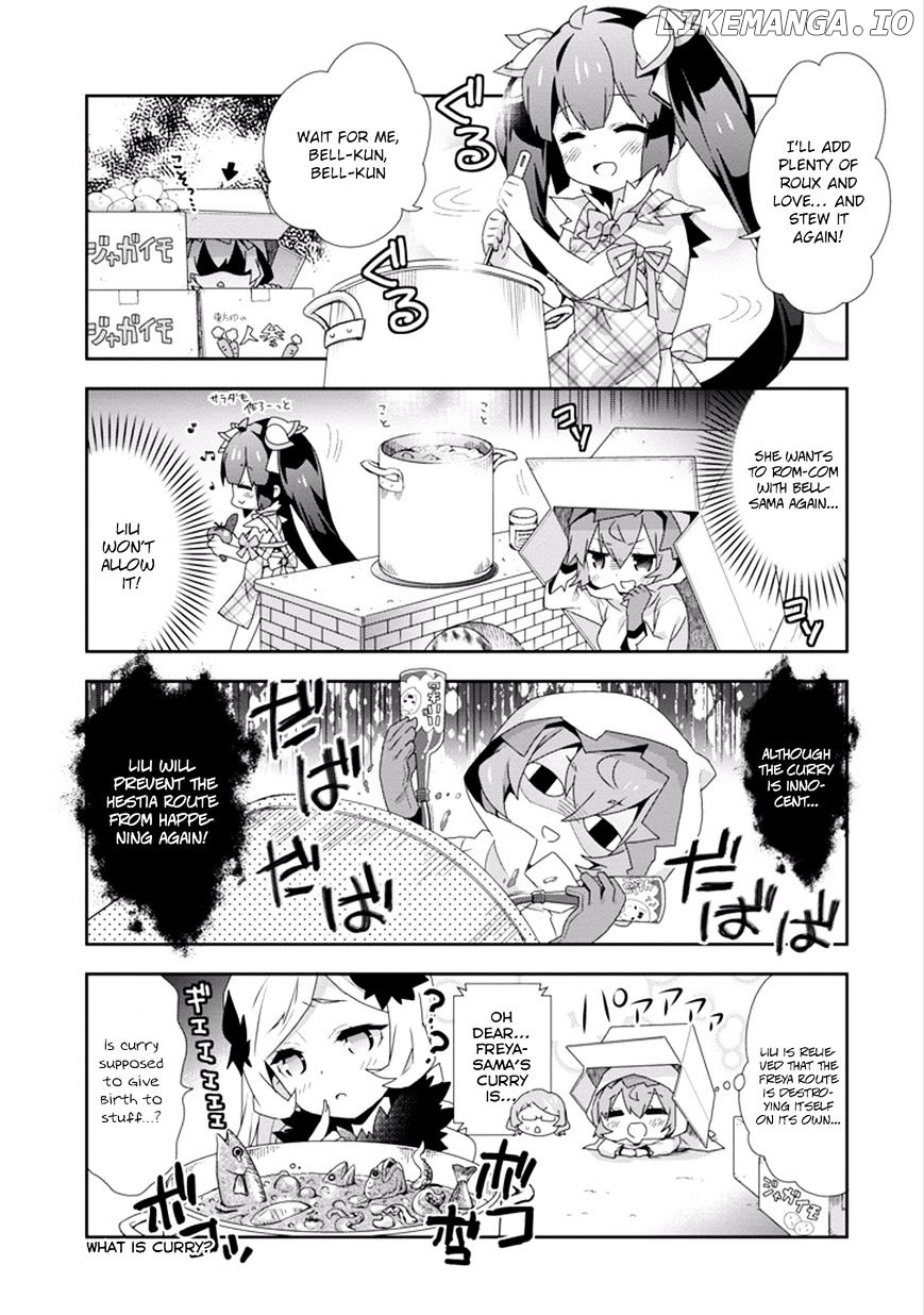 Dungeon ni Deai o Motomeru no wa Machigatte Iru Darou ka 4-koma - Kami-sama no Nichijou chapter 21 - page 11