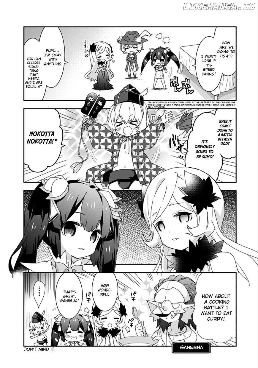 Dungeon ni Deai o Motomeru no wa Machigatte Iru Darou ka 4-koma - Kami-sama no Nichijou chapter 21 - page 7