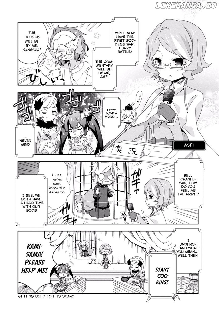 Dungeon ni Deai o Motomeru no wa Machigatte Iru Darou ka 4-koma - Kami-sama no Nichijou chapter 21 - page 8