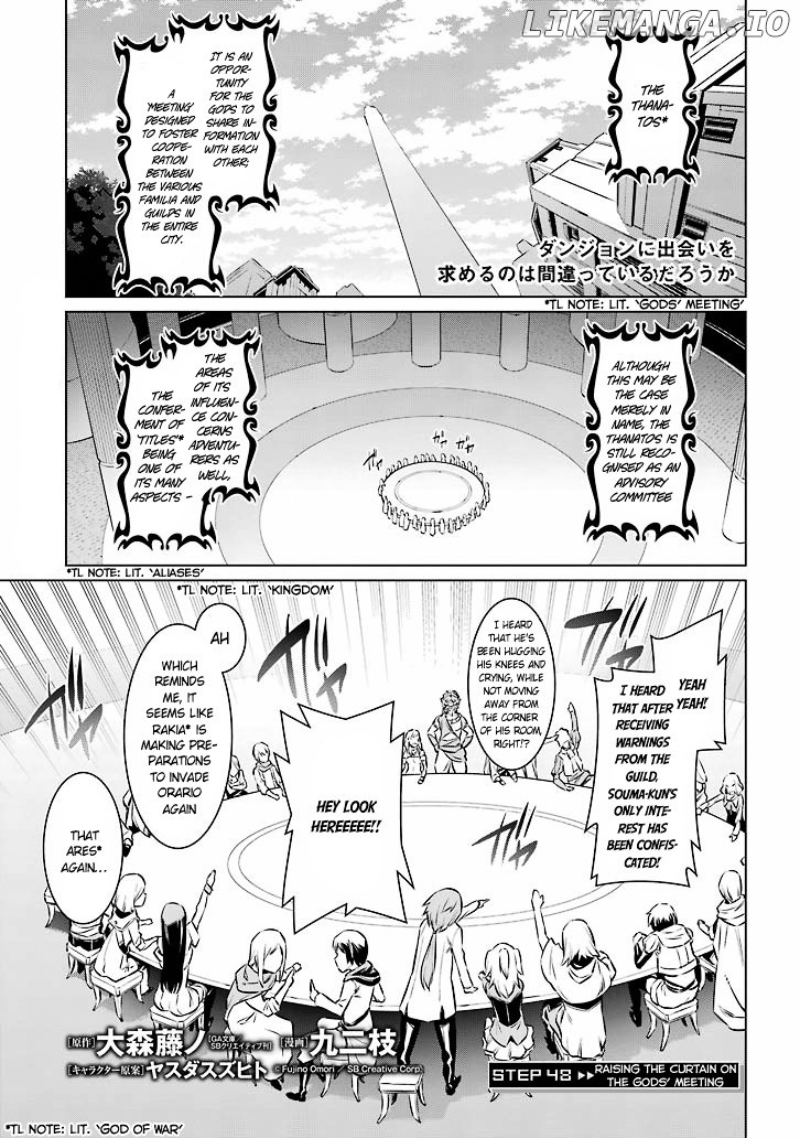 Dungeon ni Deai o Motomeru no wa Machigatte Iru Darou ka chapter 48 - page 3