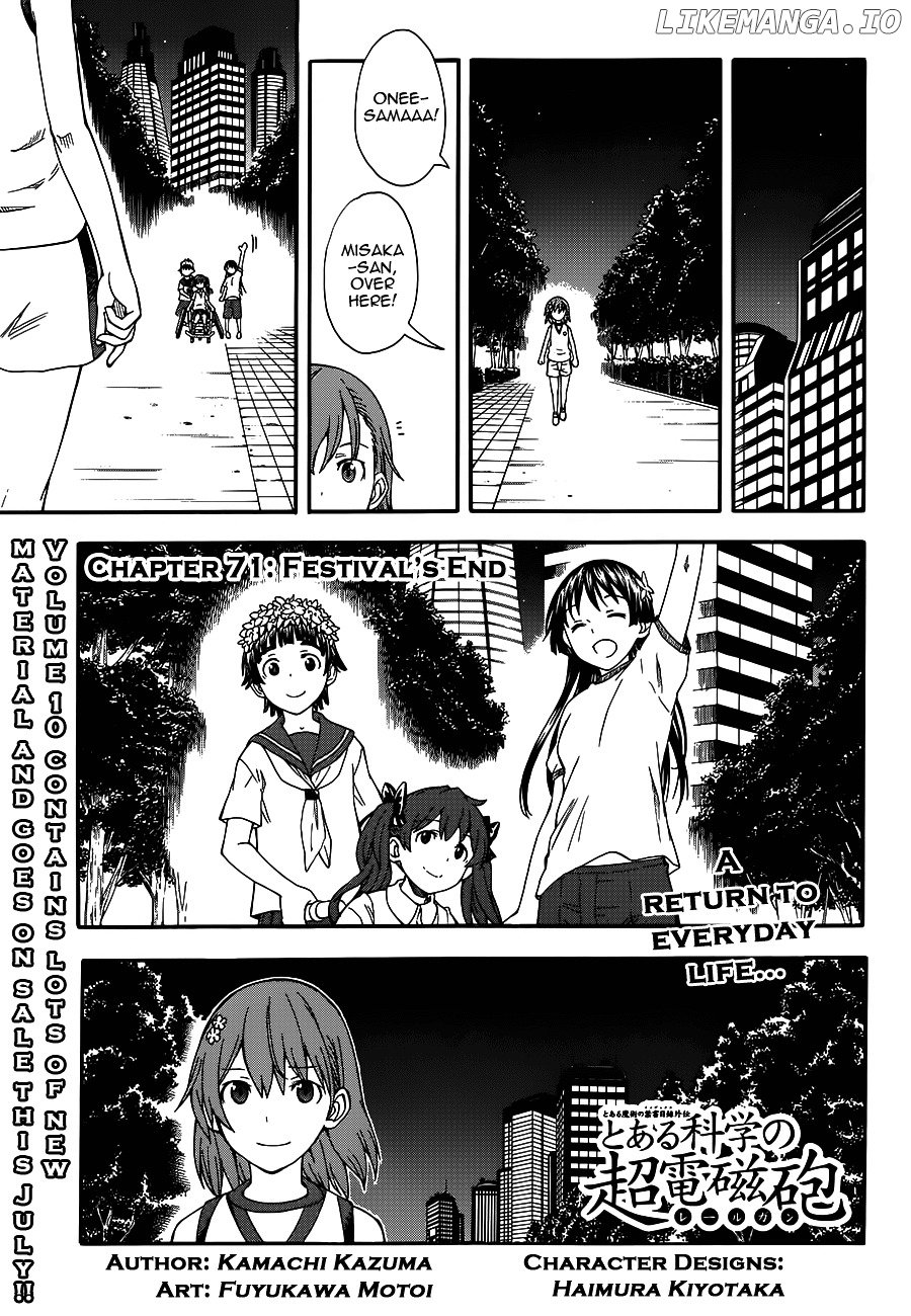 To Aru Kagaku no Railgun chapter 71.1 - page 1