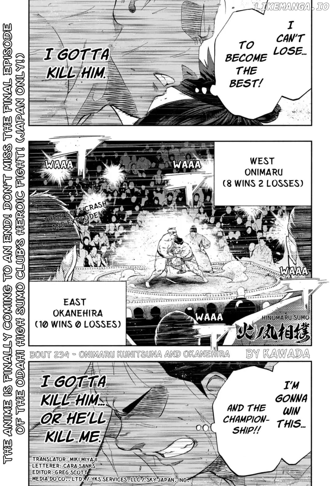 Hinomaru Zumou chapter 234 - page 1