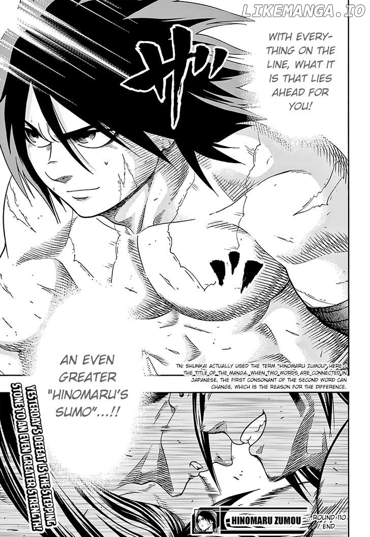 Hinomaru Zumou chapter 110 - page 19