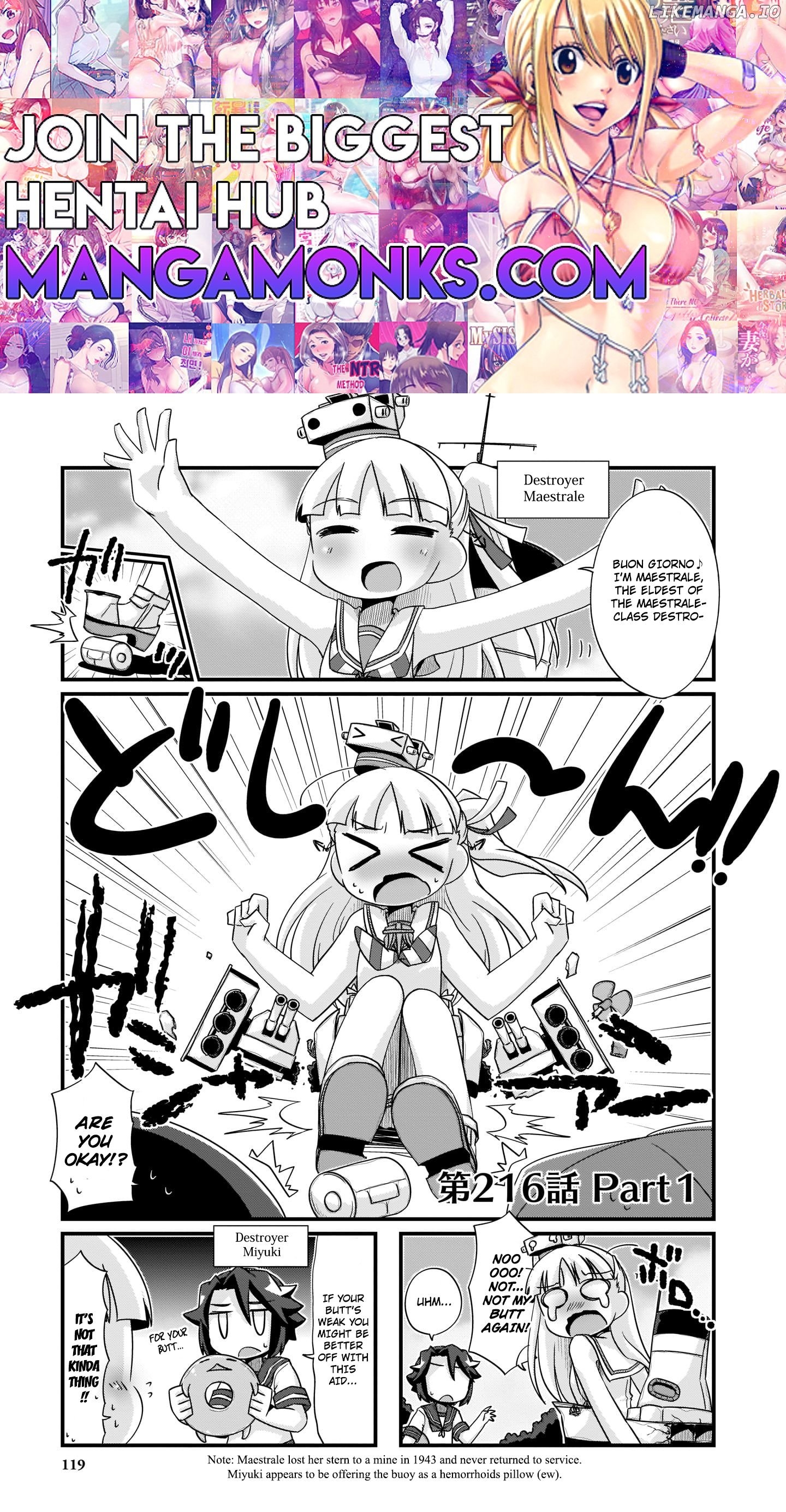 Kantai Collection - Kankore - 4-koma Comic - Fubuki, Ganbarimasu! Chapter 216 - page 1