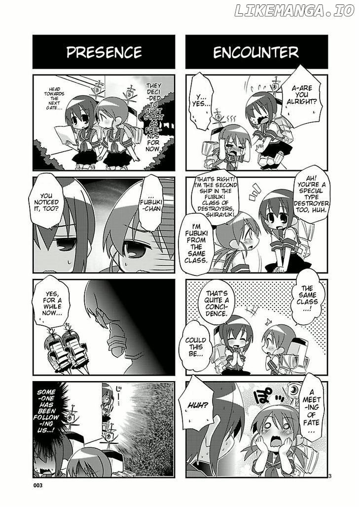 Kantai Collection - Kankore - 4-koma Comic - Fubuki, Ganbarimasu! chapter 1 - page 3