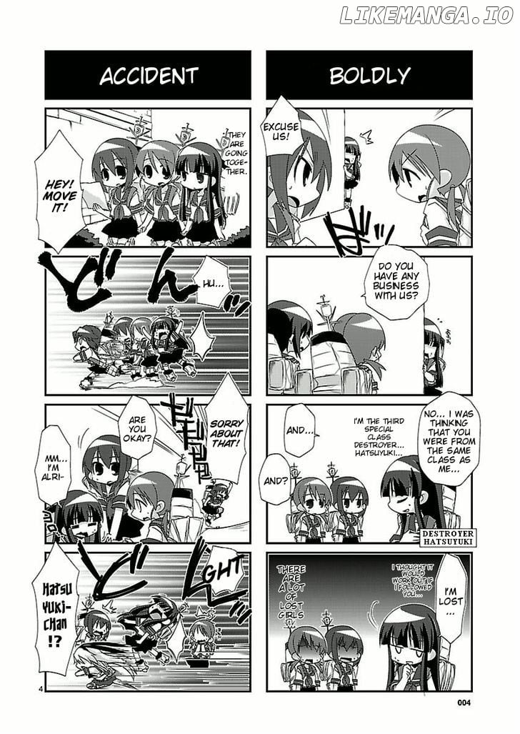 Kantai Collection - Kankore - 4-koma Comic - Fubuki, Ganbarimasu! chapter 1 - page 4