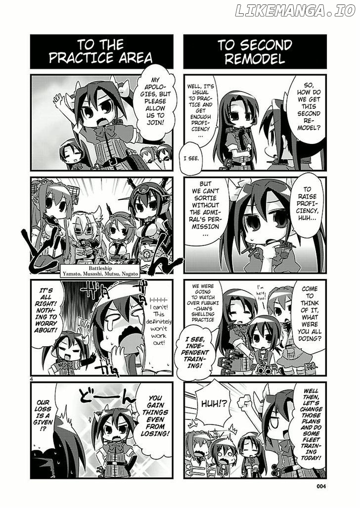 Kantai Collection - Kankore - 4-koma Comic - Fubuki, Ganbarimasu! chapter 39 - page 4