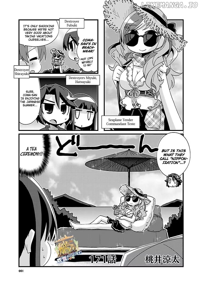 Kantai Collection - Kankore - 4-koma Comic - Fubuki, Ganbarimasu! chapter 171 - page 1