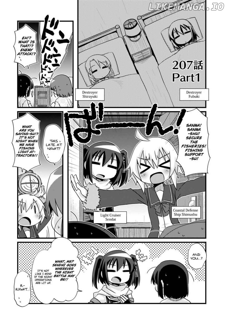 Kantai Collection - Kankore - 4-koma Comic - Fubuki, Ganbarimasu! chapter 207 - page 1