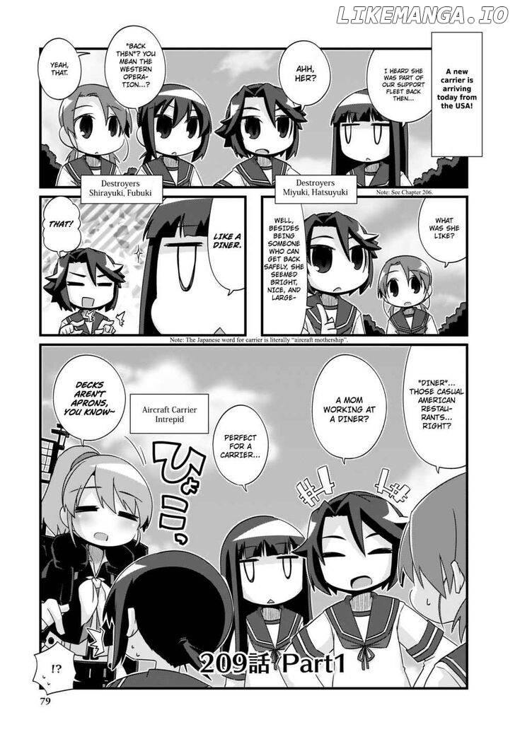 Kantai Collection - Kankore - 4-koma Comic - Fubuki, Ganbarimasu! chapter 209 - page 1