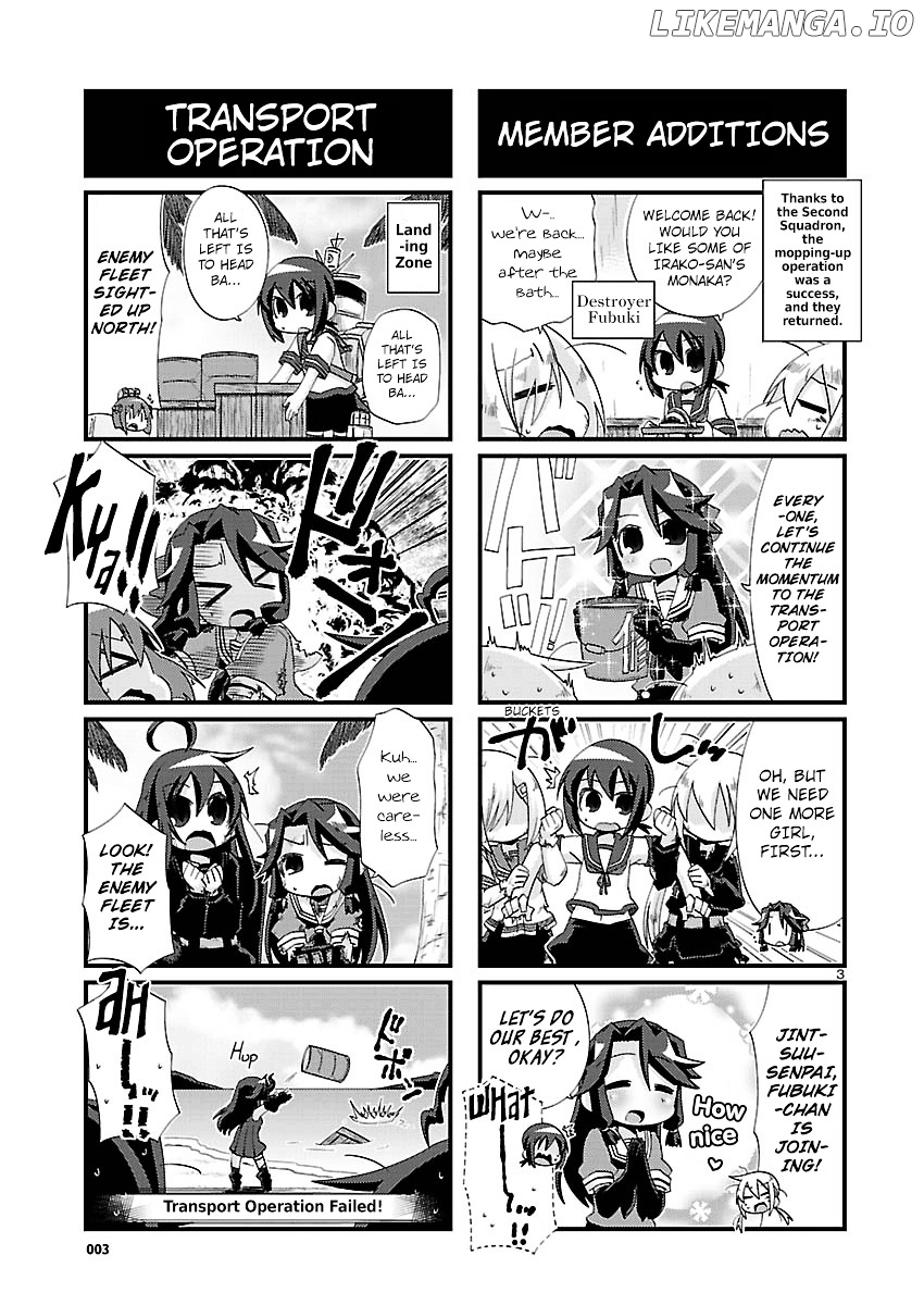 Kantai Collection - Kankore - 4-koma Comic - Fubuki, Ganbarimasu! chapter 109 - page 3