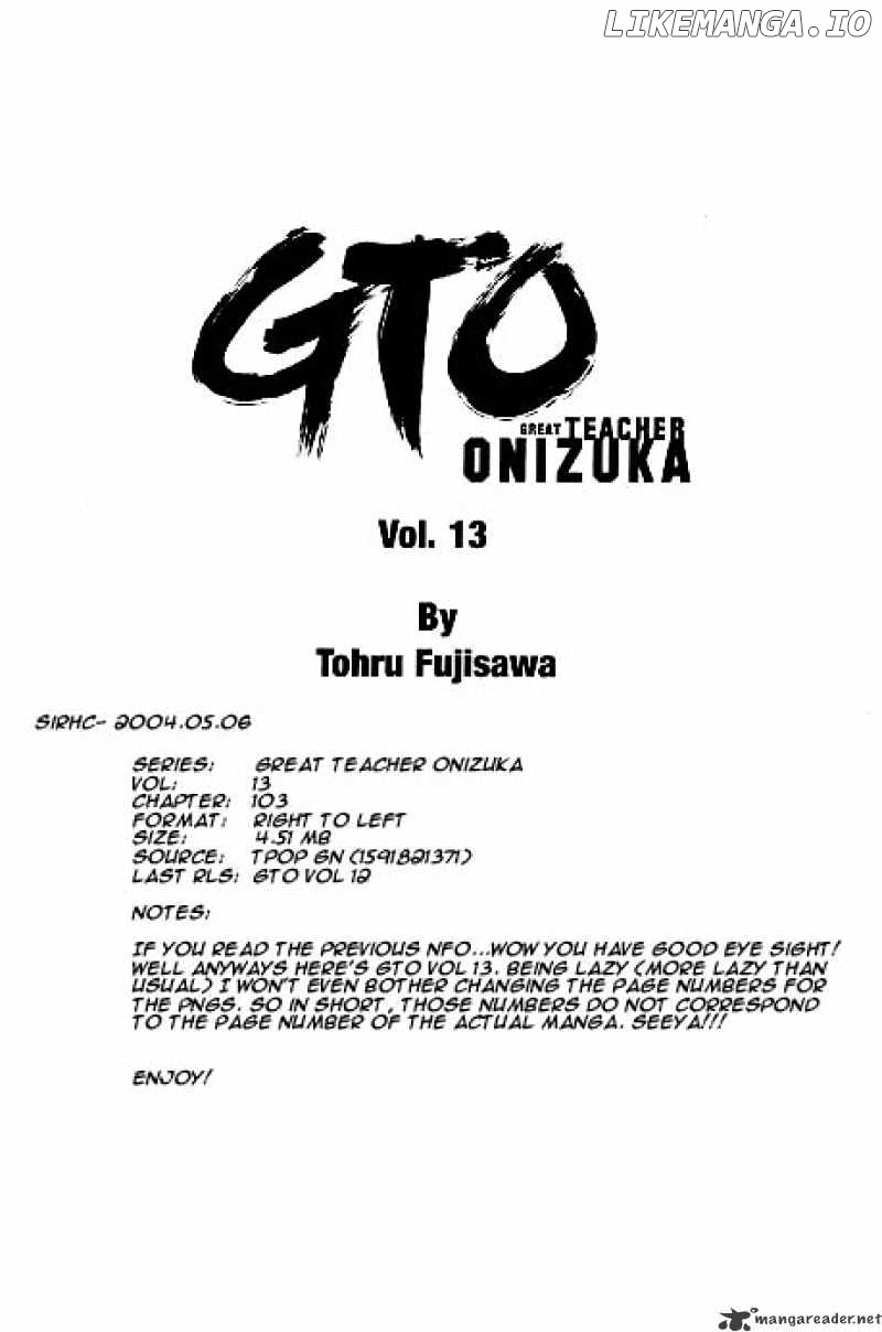 Great Teacher Onizuka chapter 103 - page 13