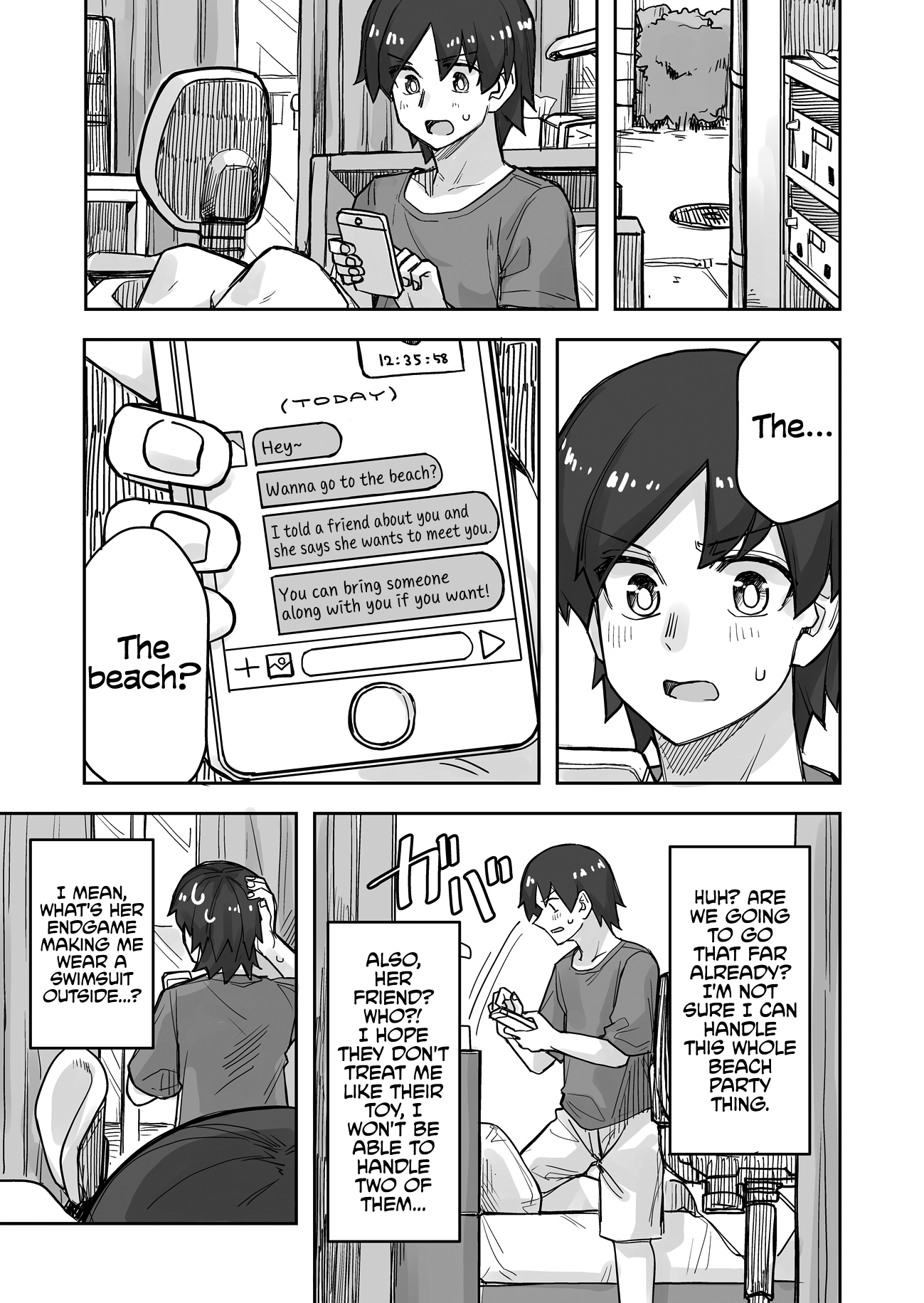 While Cross-Dressing, I Was Hit On By A Handsome Guy! chapter 58 - page 1