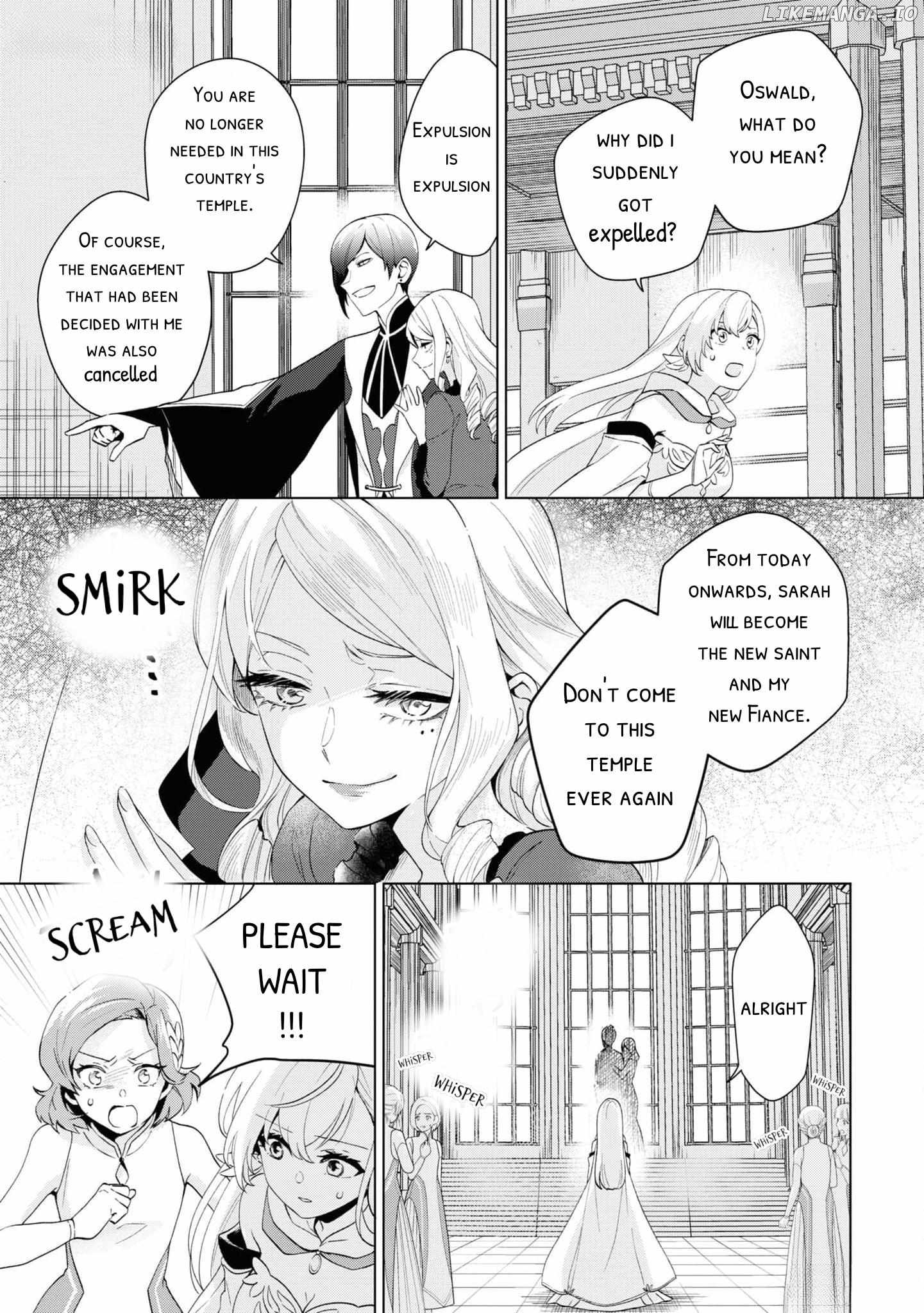 Seishin Seijo: Konyaku Hakisareta Tsuihou Seijo desu ga, Ookami Ouji no Noroi wo Toite Dekiaisaretemasu Chapter 1 - page 7