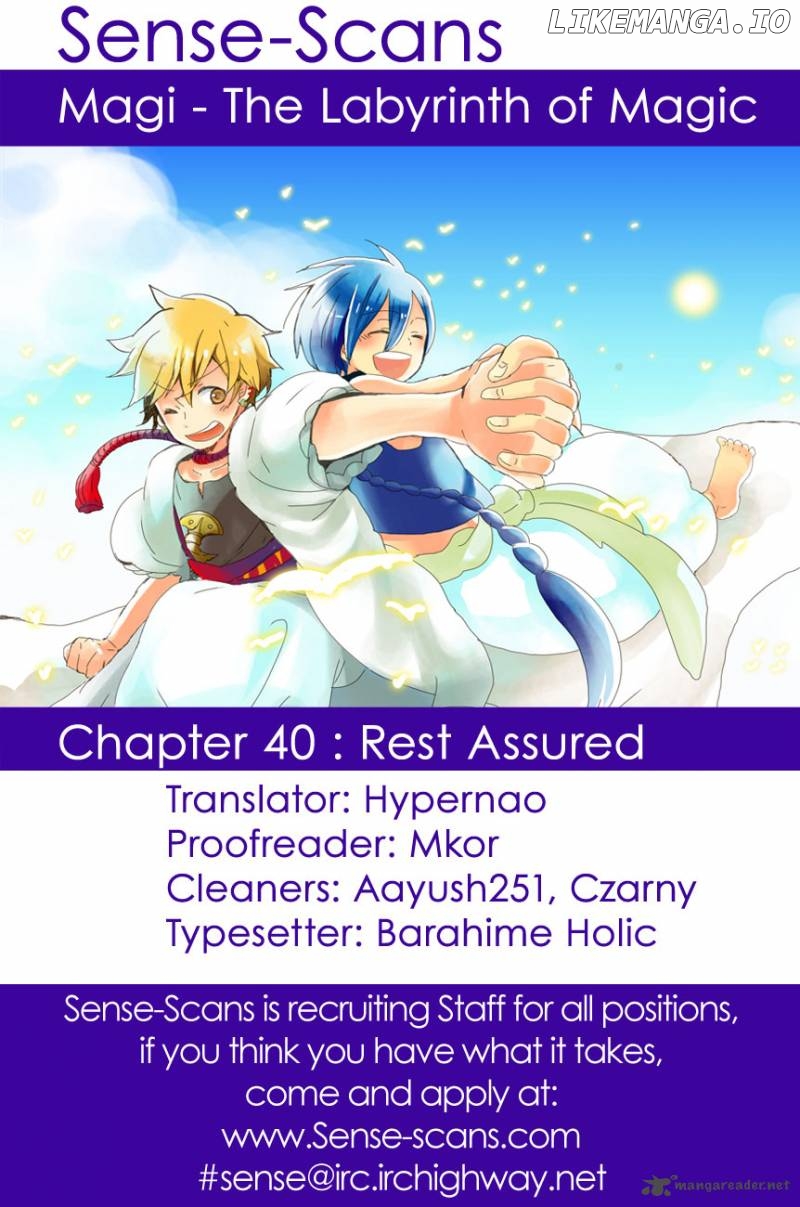 Magi - Labyrinth of Magic Chapter 40 - page 1