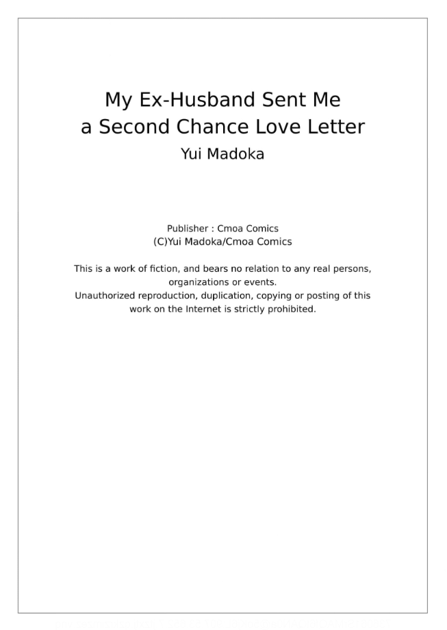 My Ex-Husband Sent Me a Second Chance Love Letter Chapter 3 - page 33