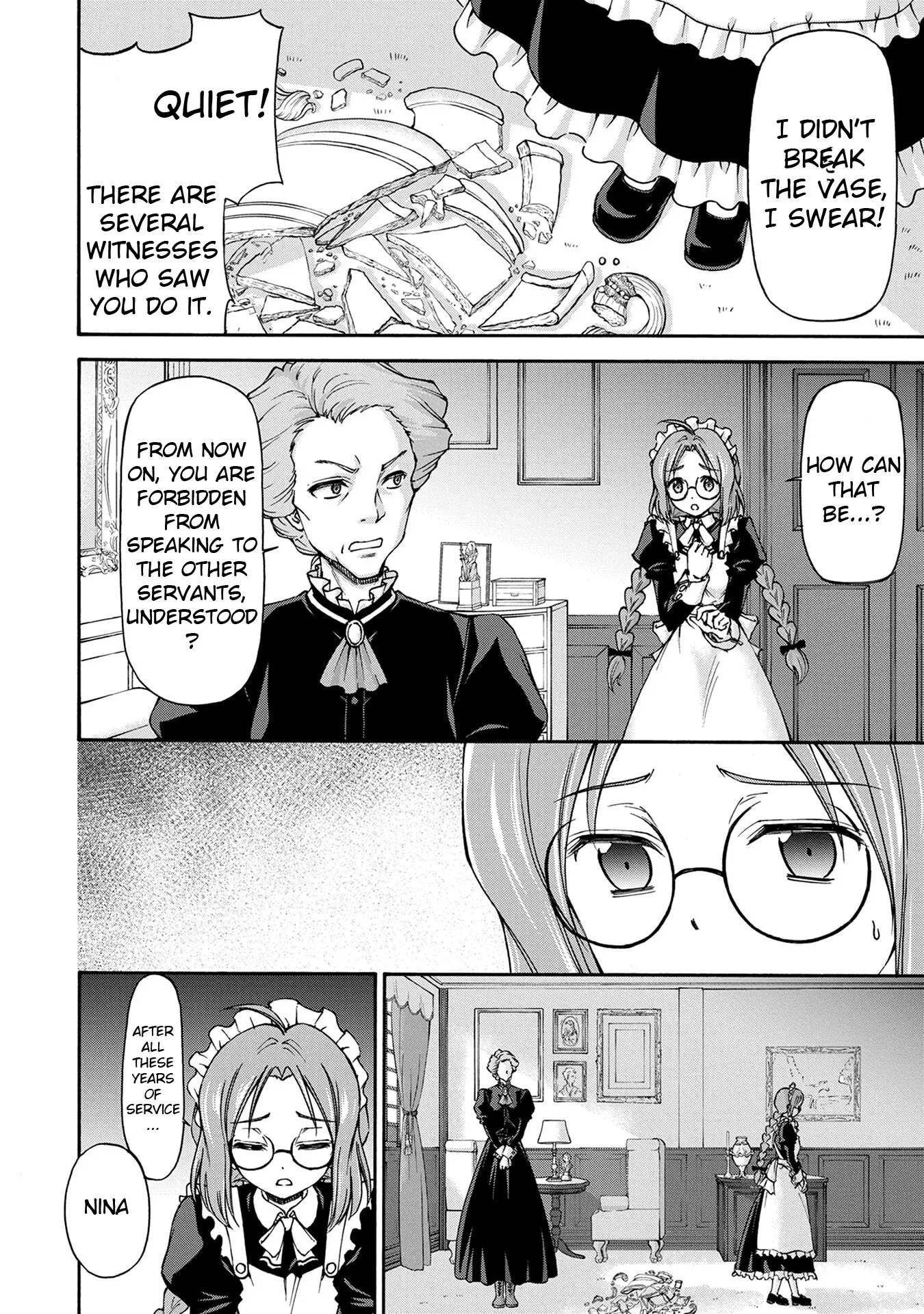 Maid nara Touzen desu. ~Nureginu wo Kiserareta Bannou Maid-san wa Tabi ni Deru Koto ni shimashita.~ chapter 1 - page 7