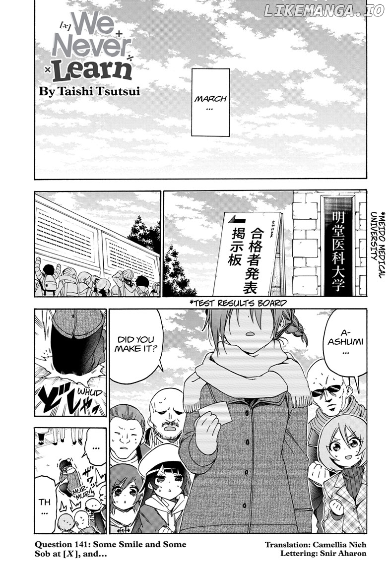 Bokutachi wa Benkyou ga Dekinai Chapter 141 - page 1