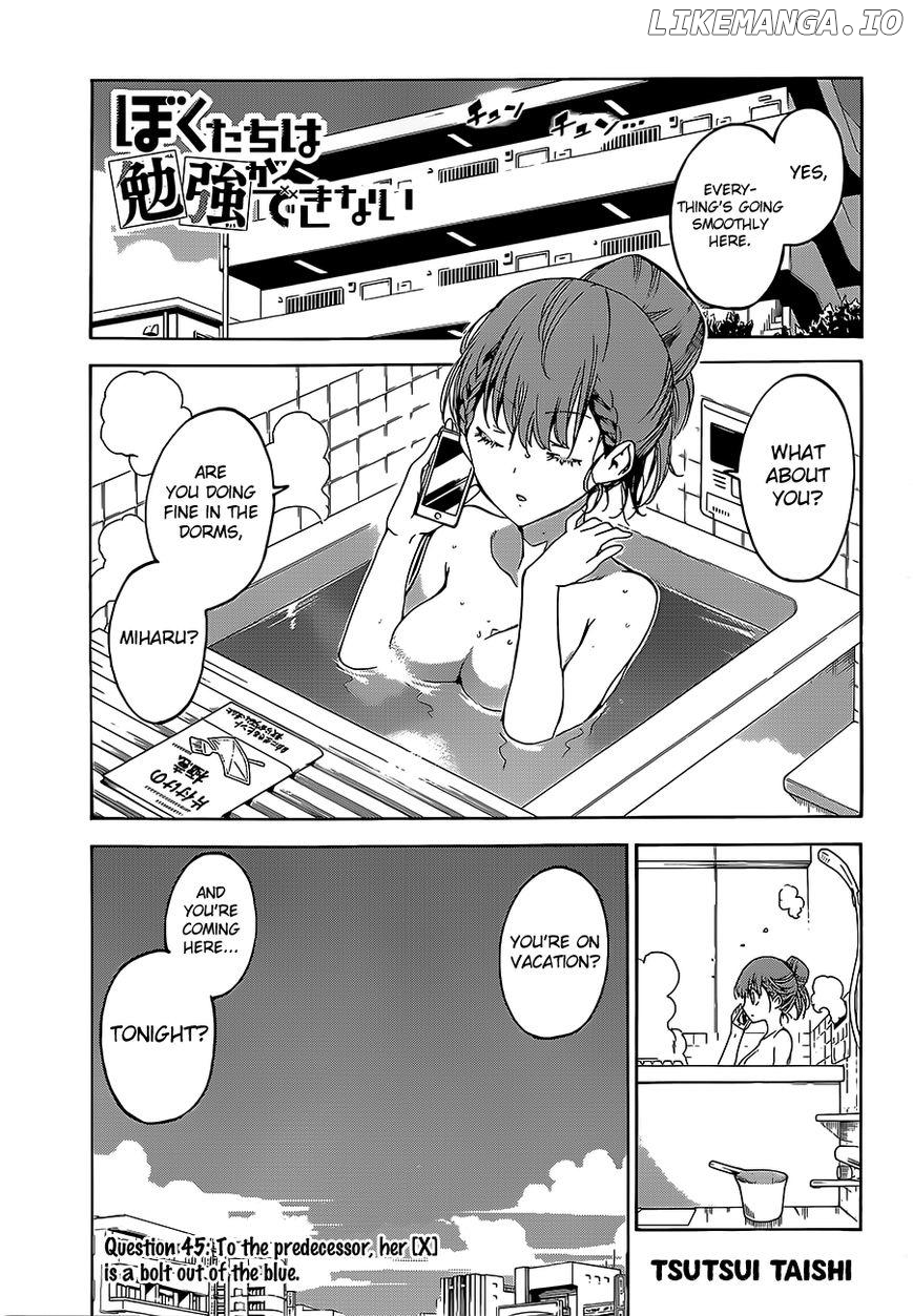 Bokutachi wa Benkyou ga Dekinai Chapter 45 - page 1