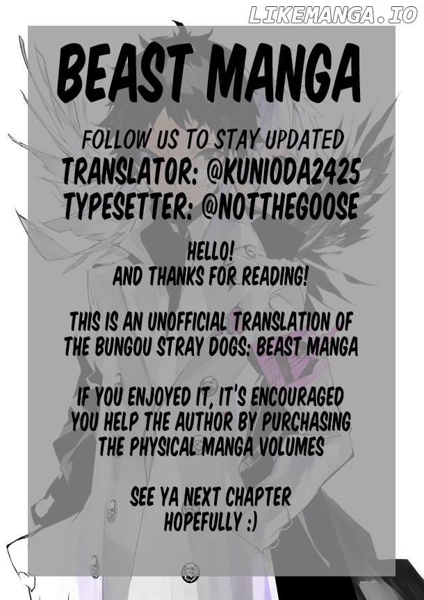 Bungou Stray Dogs Beast chapter 9.1 - page 1