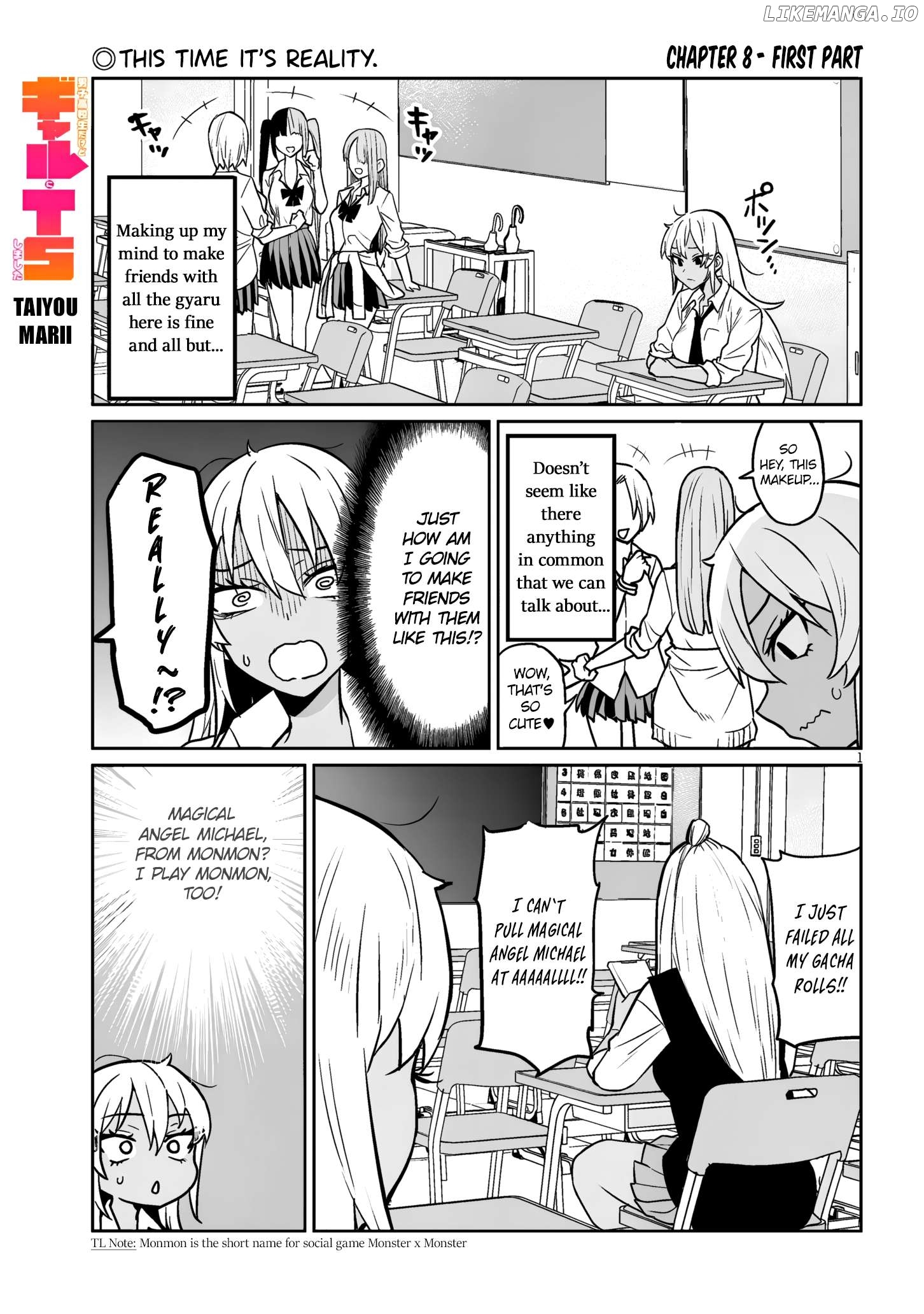 Danshi Kokoseidakedo Gyaru ni TS Shimashita Chapter 8.1 - page 1