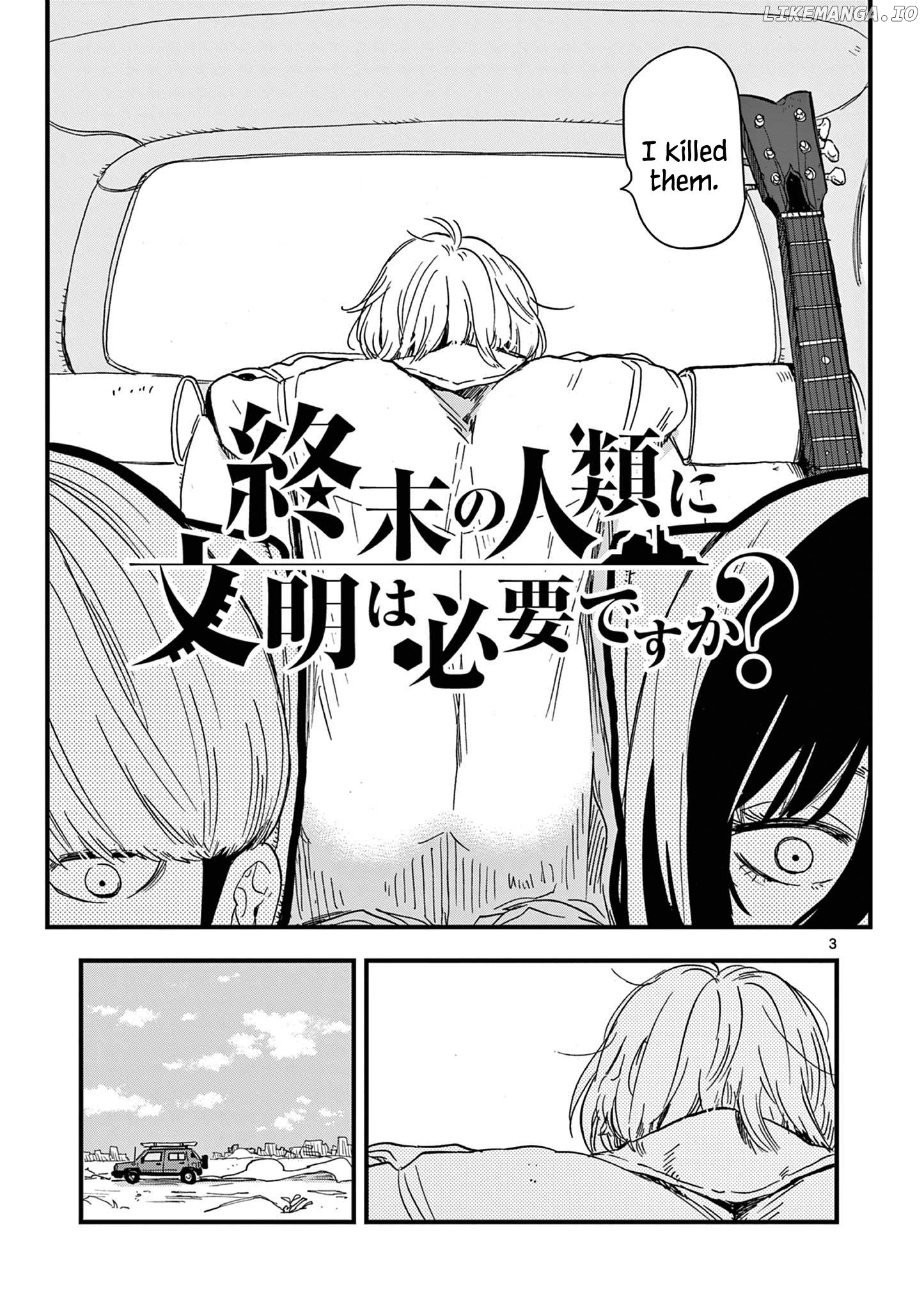 Shuumatsu No Jinrui Ni Bunmei Wa Hitsuyou Desu Ka? chapter 23 - page 3