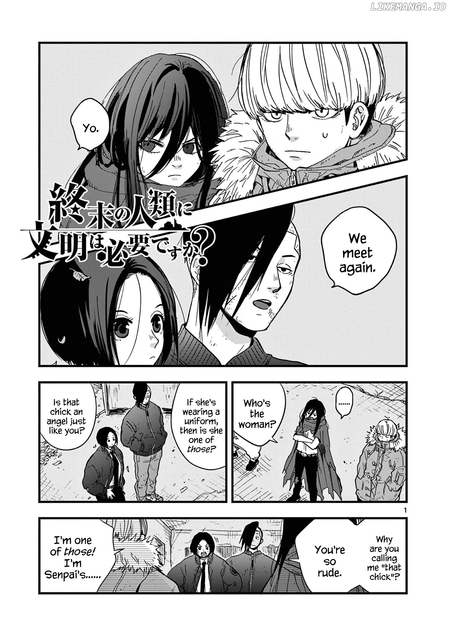 Shuumatsu No Jinrui Ni Bunmei Wa Hitsuyou Desu Ka? chapter 11 - page 1