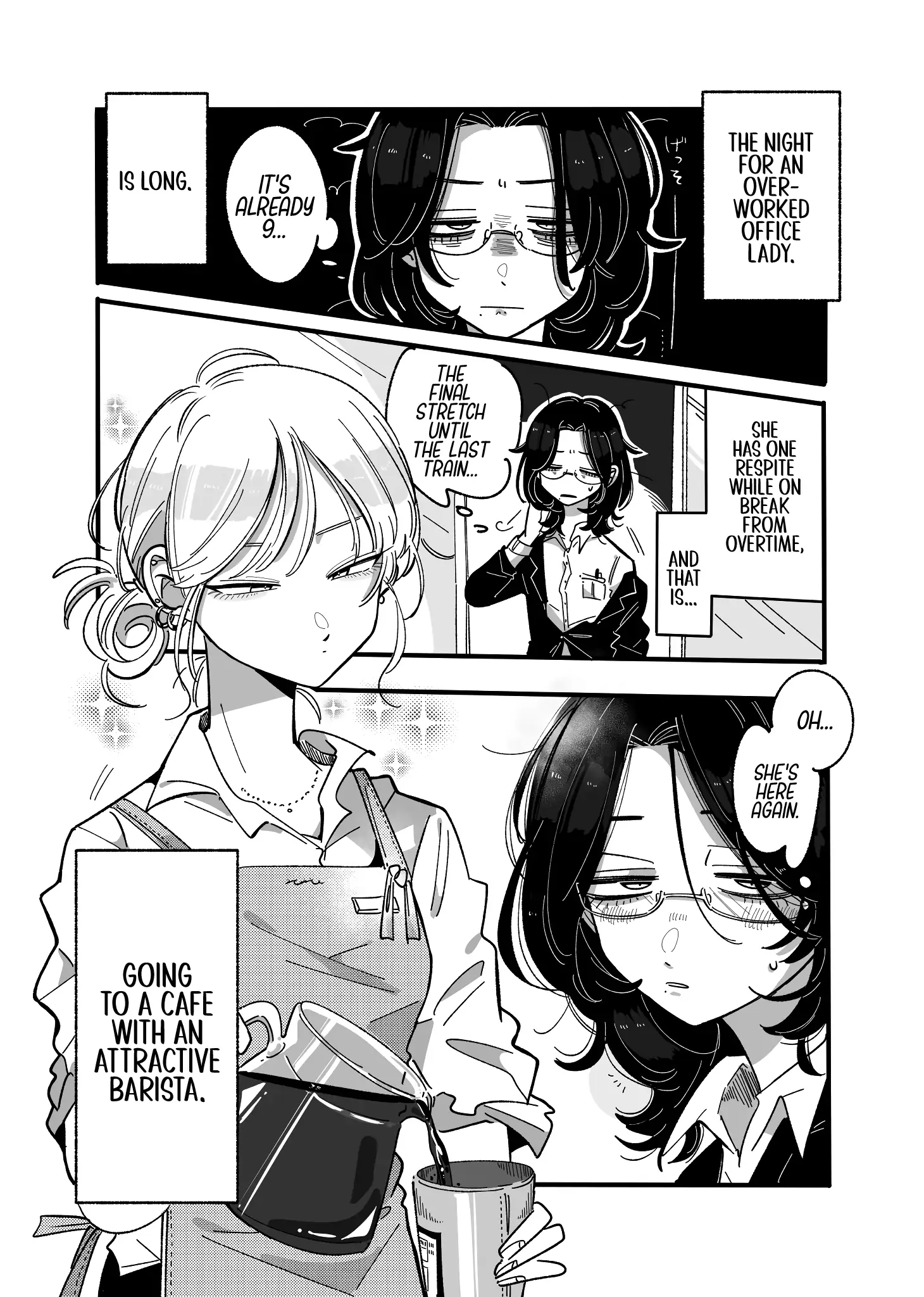 The Overworked Office Lady's Café Crush Chapter 1 - page 1