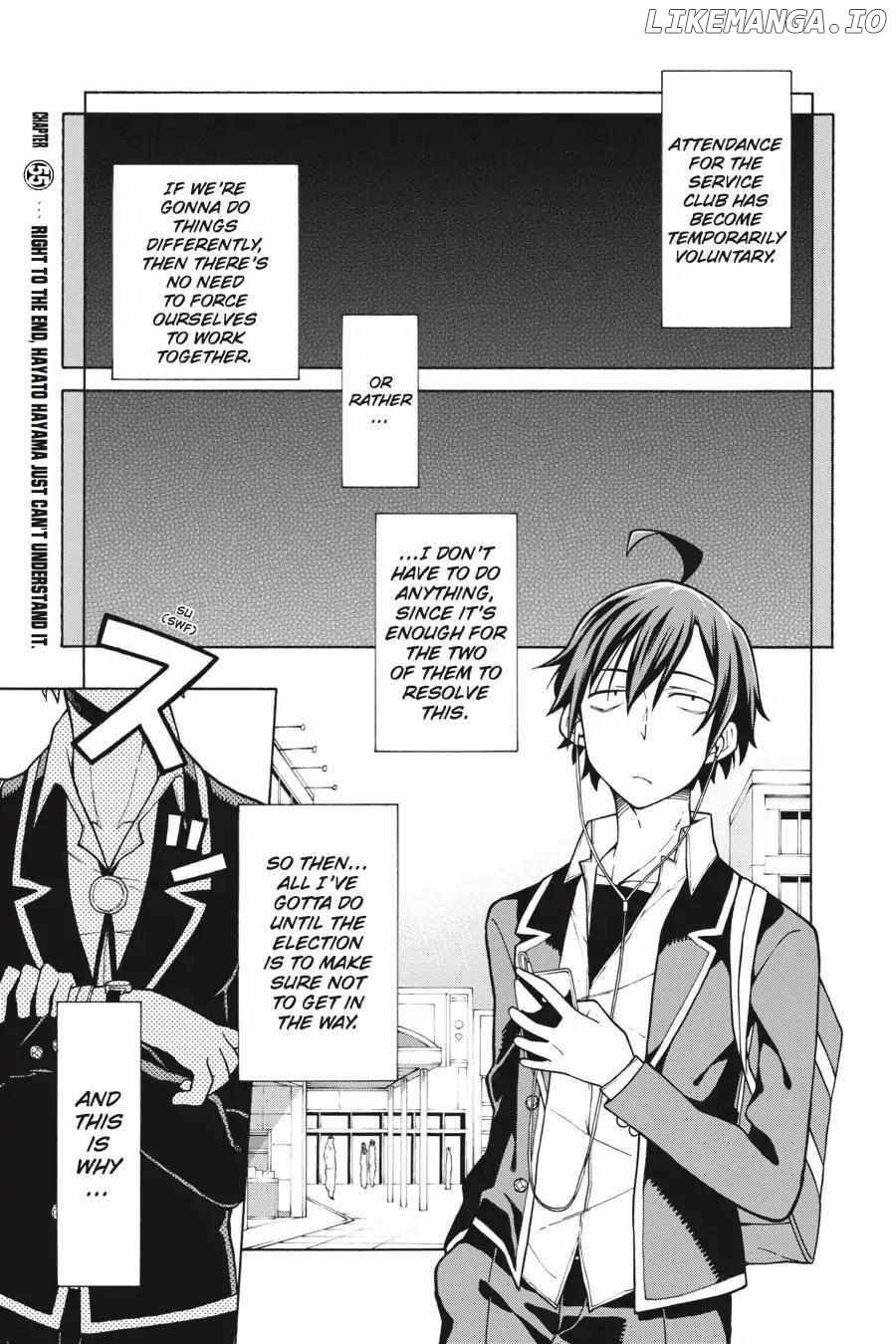 Yahari Ore no Seishun Love Come wa Machigatteiru @comic Chapter 55 - page 1