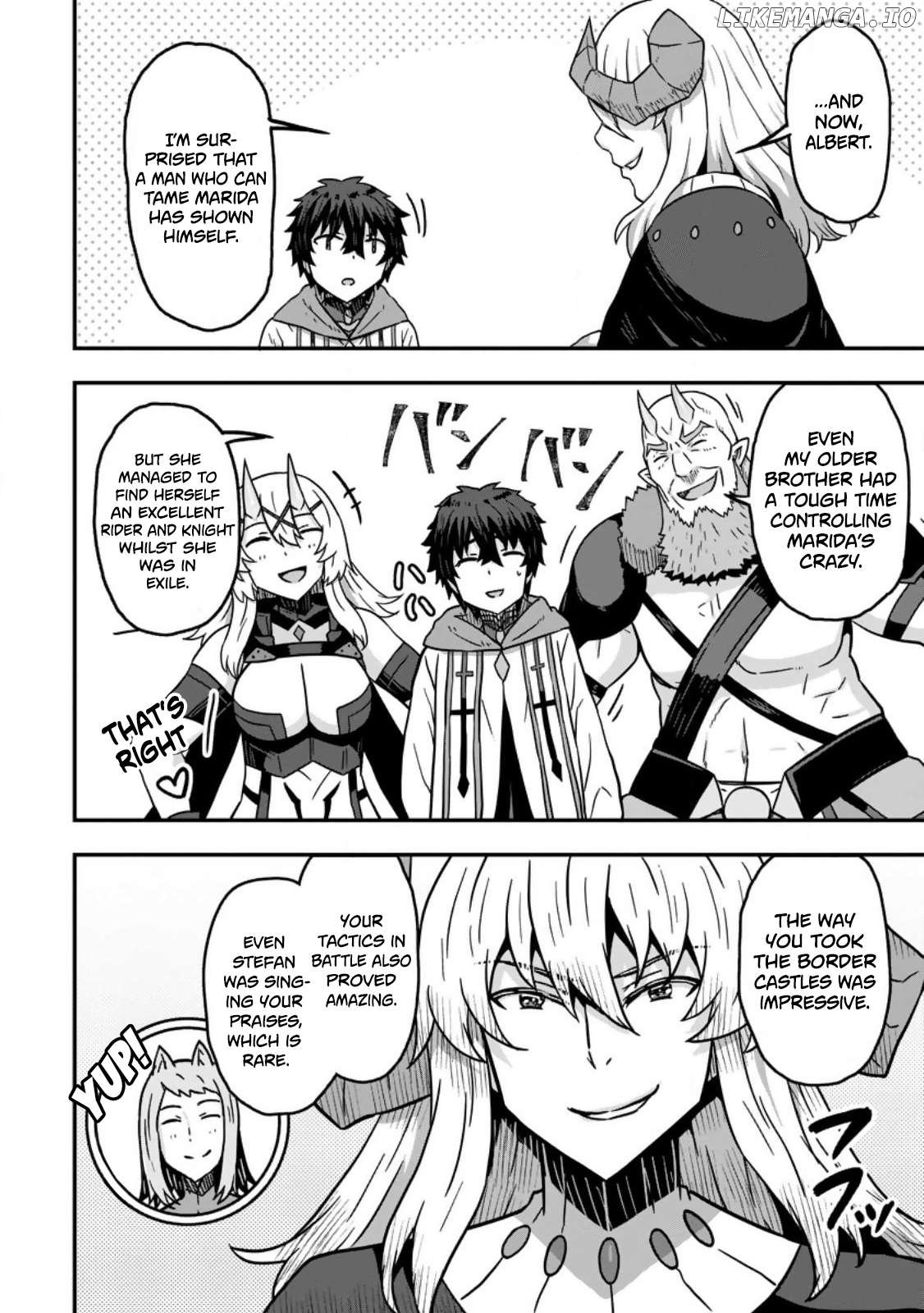 Isekai Saikyou no Yome desu ga, Yoru no Tatakai wa Ore no Hou ga Tsuyoi You desu ~Chiryaku o Ikashite Nariagaru Harem Senki~ Chapter 8 - page 12