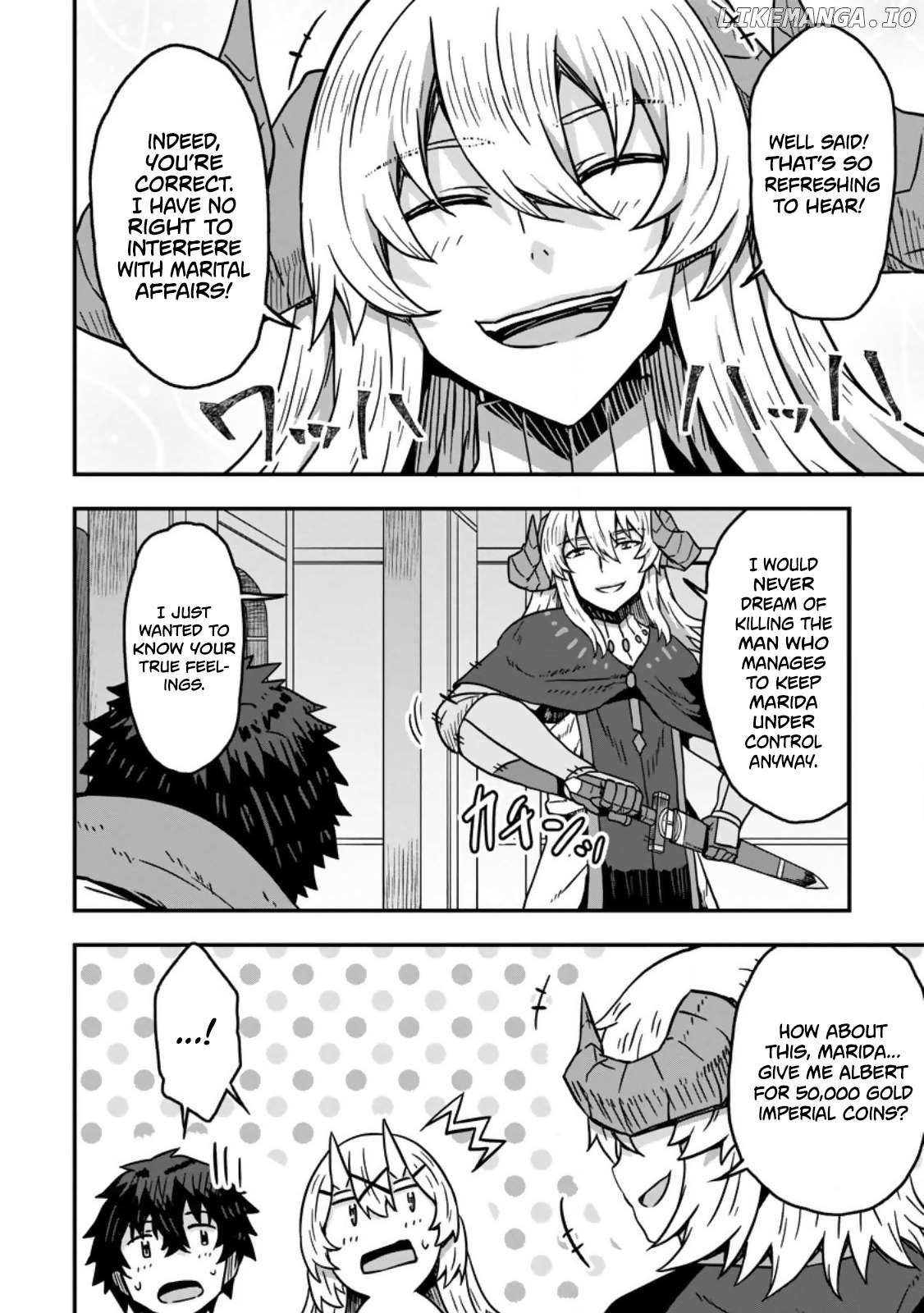 Isekai Saikyou no Yome desu ga, Yoru no Tatakai wa Ore no Hou ga Tsuyoi You desu ~Chiryaku o Ikashite Nariagaru Harem Senki~ Chapter 8 - page 18