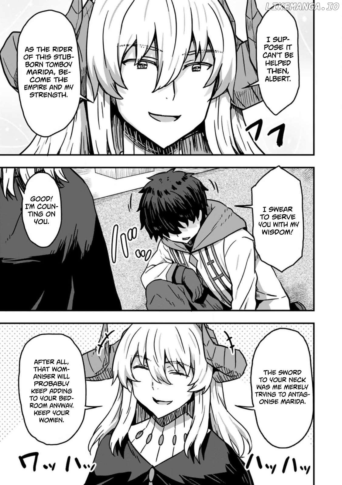 Isekai Saikyou no Yome desu ga, Yoru no Tatakai wa Ore no Hou ga Tsuyoi You desu ~Chiryaku o Ikashite Nariagaru Harem Senki~ Chapter 8 - page 21