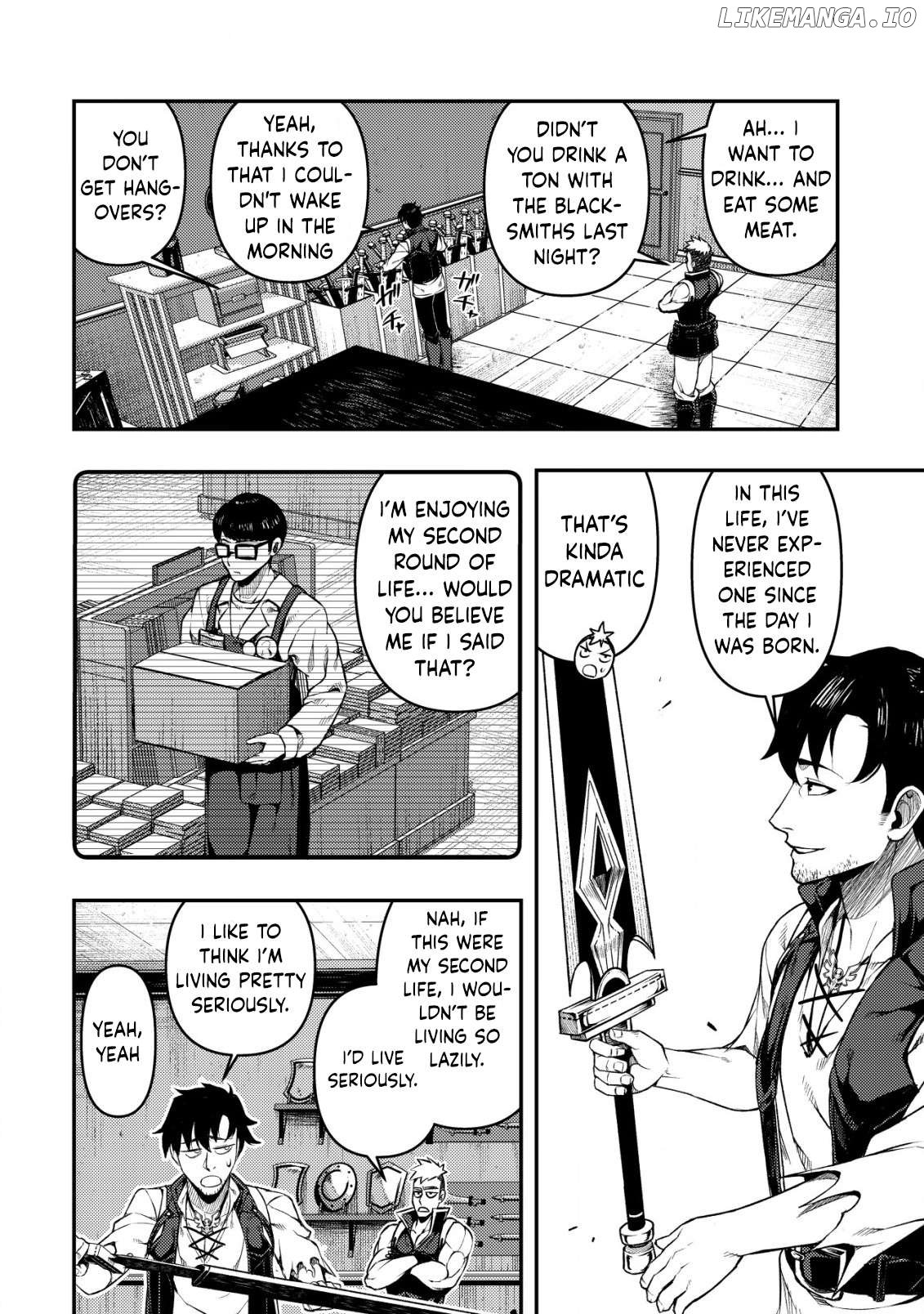 Maken Gishi Bacchus: Shinken o Mezasu Tenseisha wa, Kutte Nonde Tsukutte Sugosu Chapter 1 - page 13