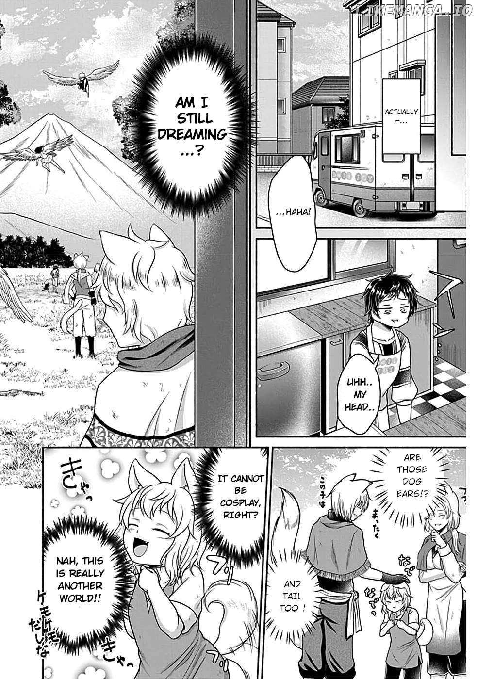 Kitchen Car "Deli-joy" - Shasou Kara Isekai e Umaimono Mitsuyu Hanbaichuu! Chapter 2.1 - page 14