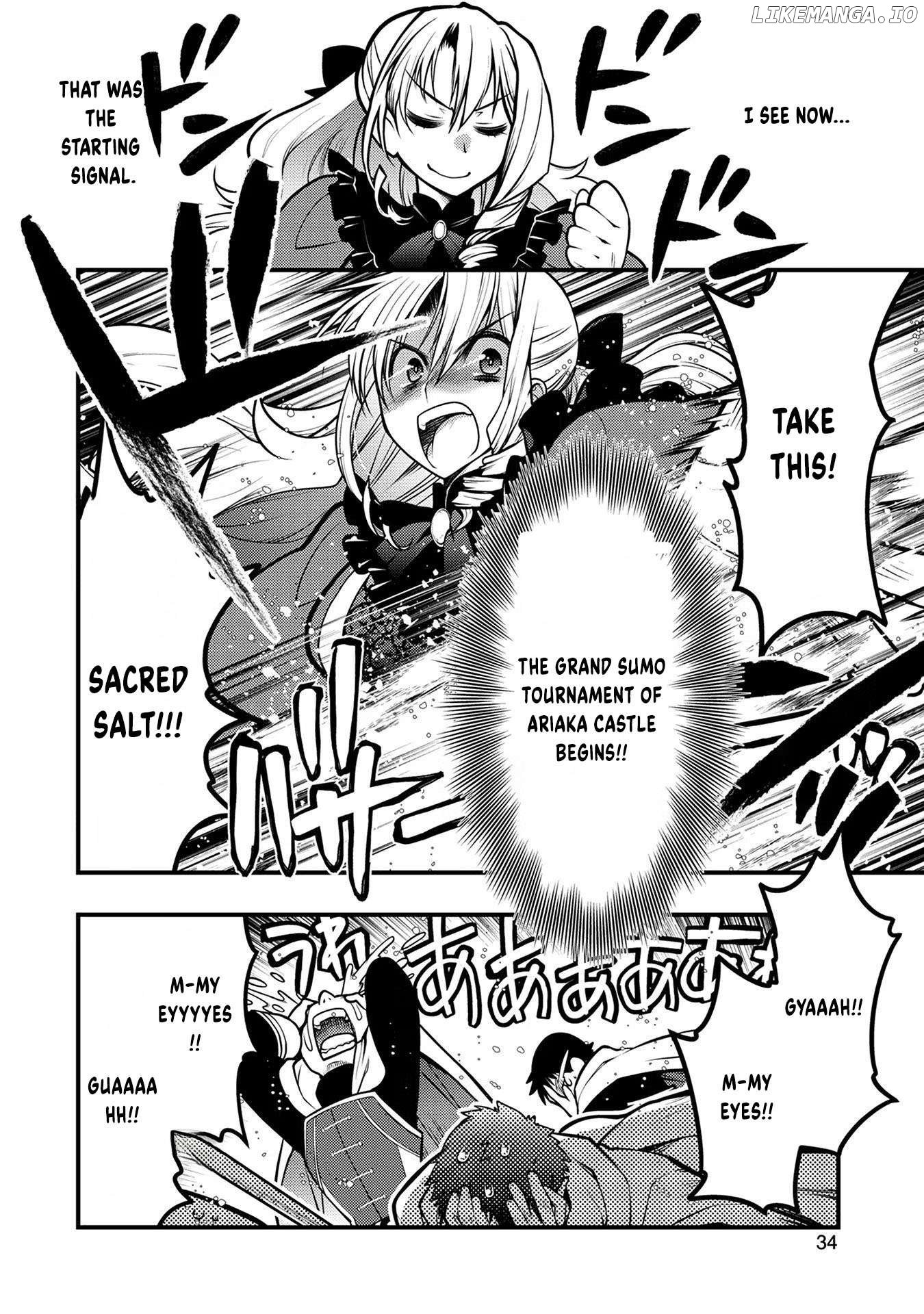 Oozumou Reijou ~Seijo ni Hirateuchi wo Kuratta Shunkan Sumou Budatta Zense wo Omoidashita Akuyaku Reijou no Watashi wa sute Neko Ouji ni Chanko wo Furumaitai Haadosukoidosukoi~ Chapter 1 - page 37