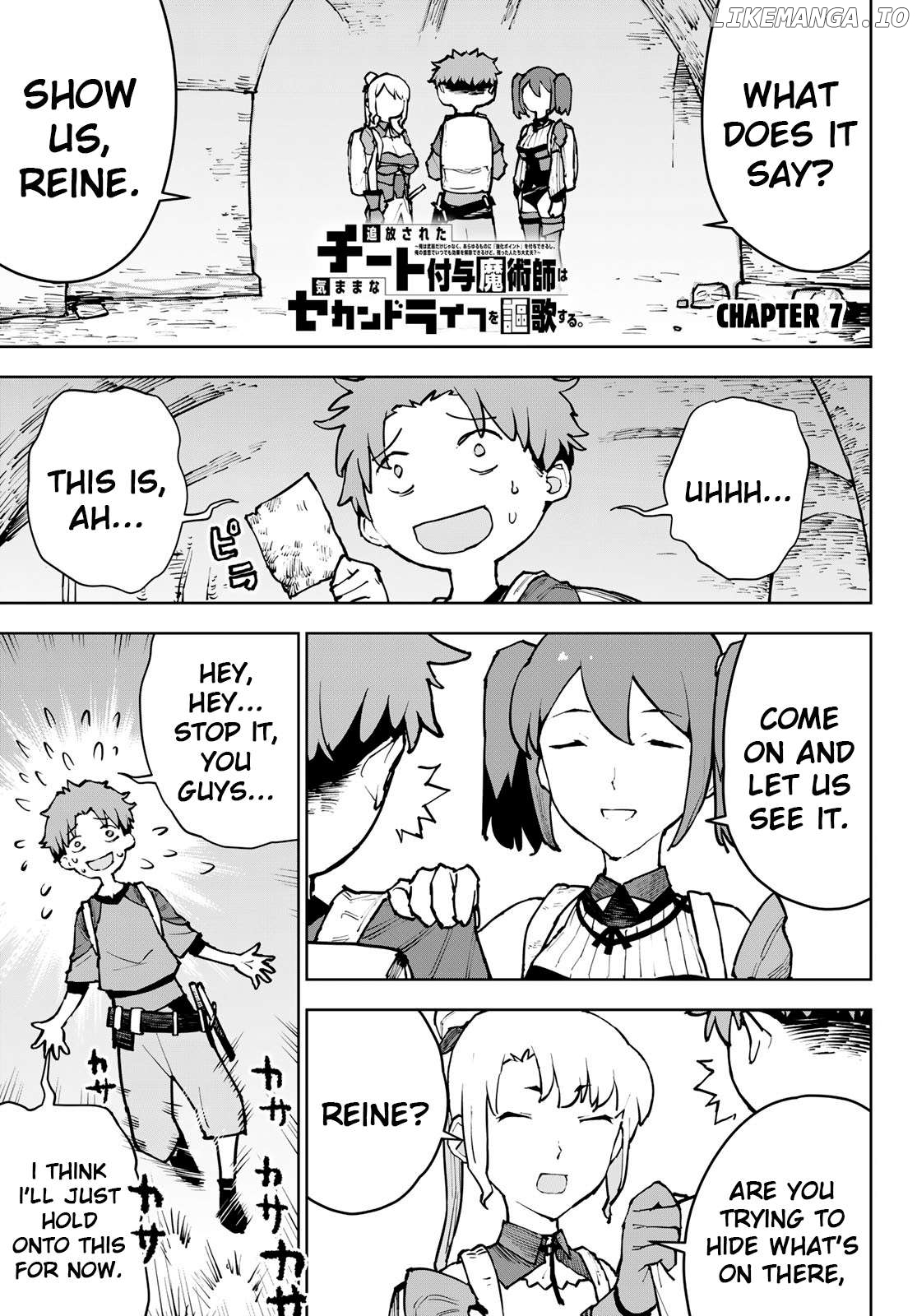 Tsuihou sareta cheat fuyo majutsushi wa ki mama na second life wo ouka suru. ~ora wa buki dake janaku, arayuru mono ni "kyouka point" wo fuyo dekiru shi, ore no ishi de itsudemo kouka wo kaijo dekiru kedo, nokotta hitotachi daijoubu?~ Chapter 7 - page 1