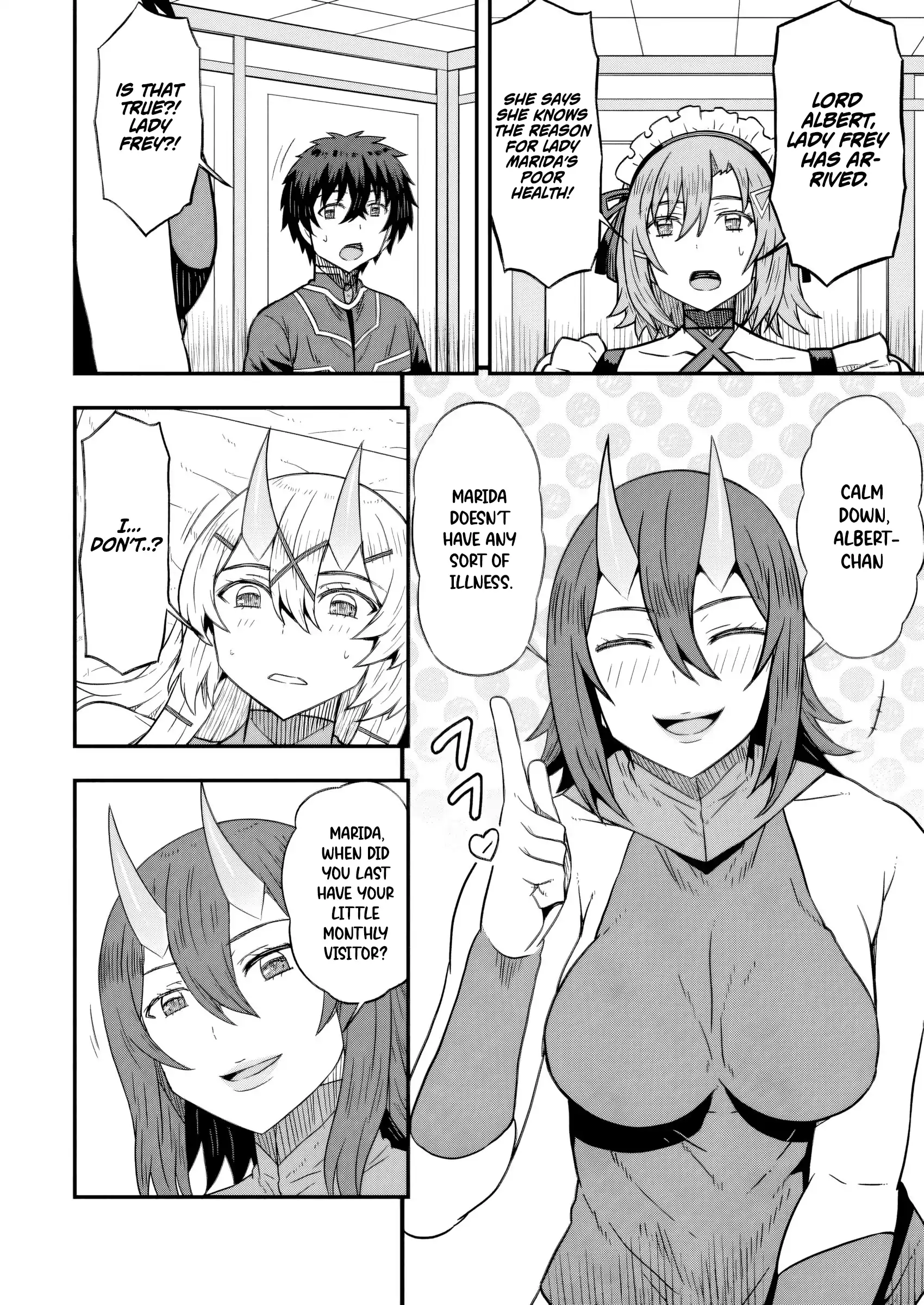 Isekai Saikyou no Yome desu ga, Yoru no Tatakai wa Ore no Hou ga Tsuyoi You desu ~Chiryaku o Ikashite Nariagaru Harem Senki~ Chapter 18 - page 2
