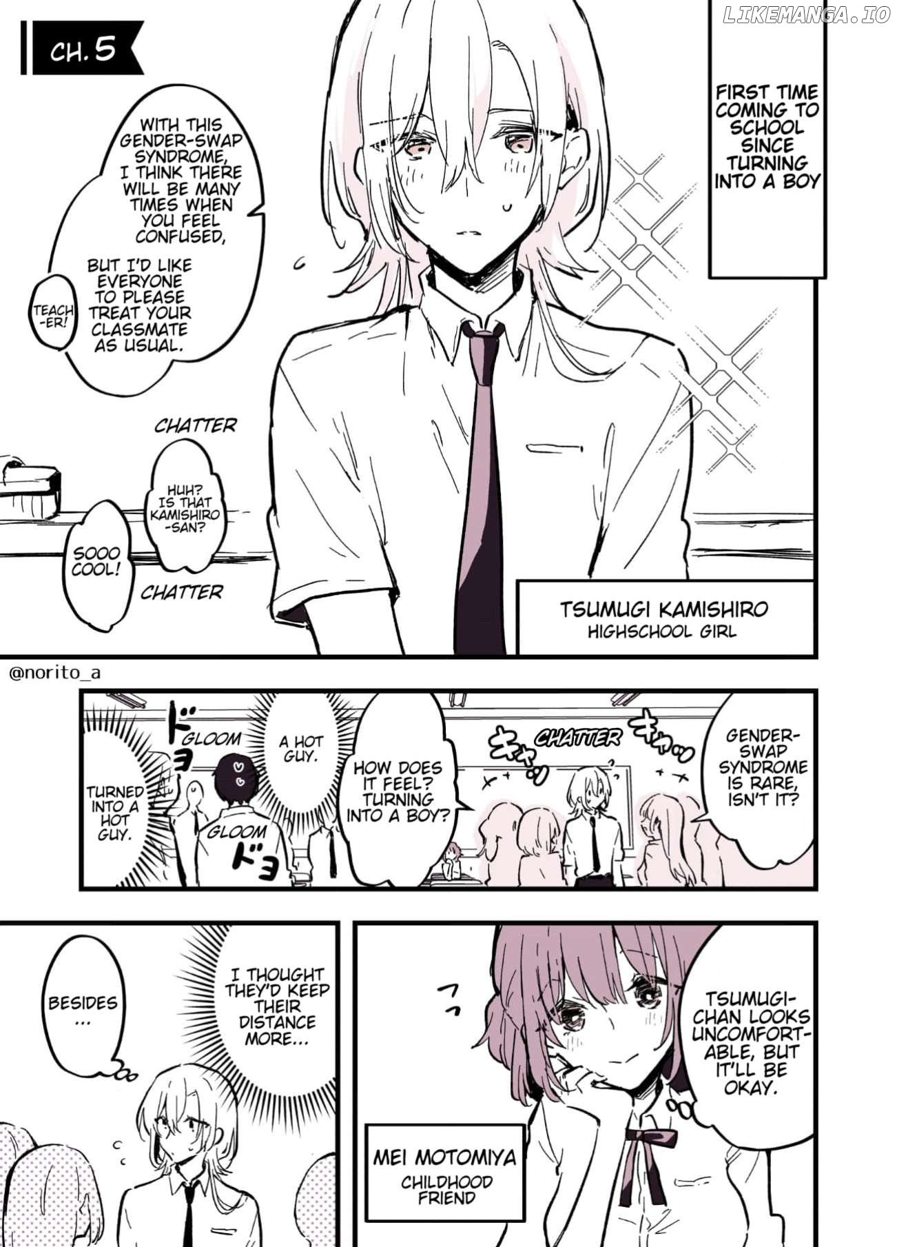 A High School Girl Who Has Become a Boy Chapter 5 - page 1