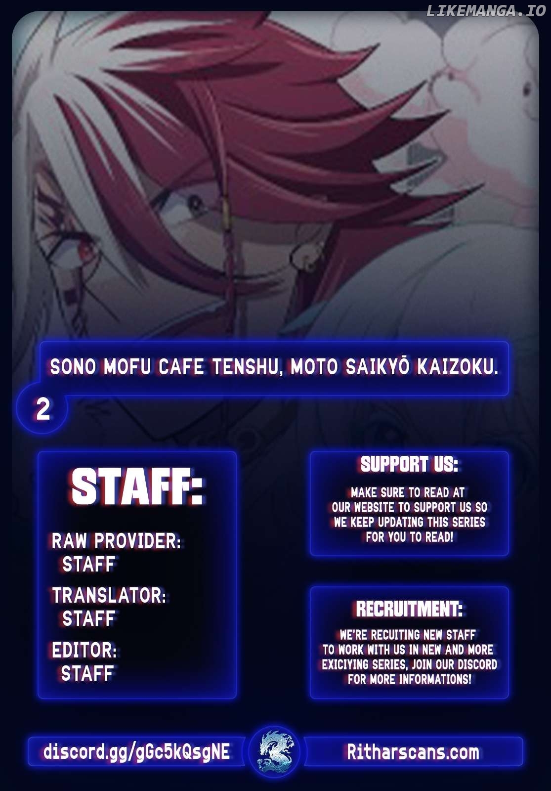 Sono Mofu Café Tenshu, Moto Saikyō Kaizoku. Chapter 2 - page 1