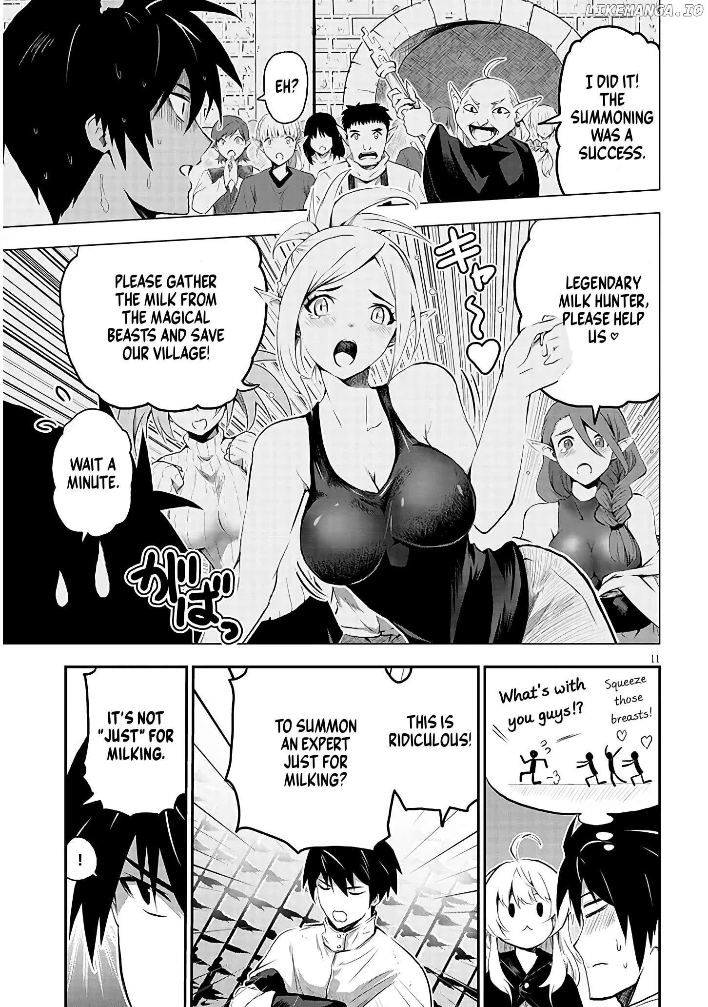 Milk-shibori Hunter no Isekai Sakunyuuki ~Nouka no Saenai Otoko ga Arayuru Shuzoku no Chiku-B o Moteasobi-toriko ni Suru~ Chapter 1.1 - page 11