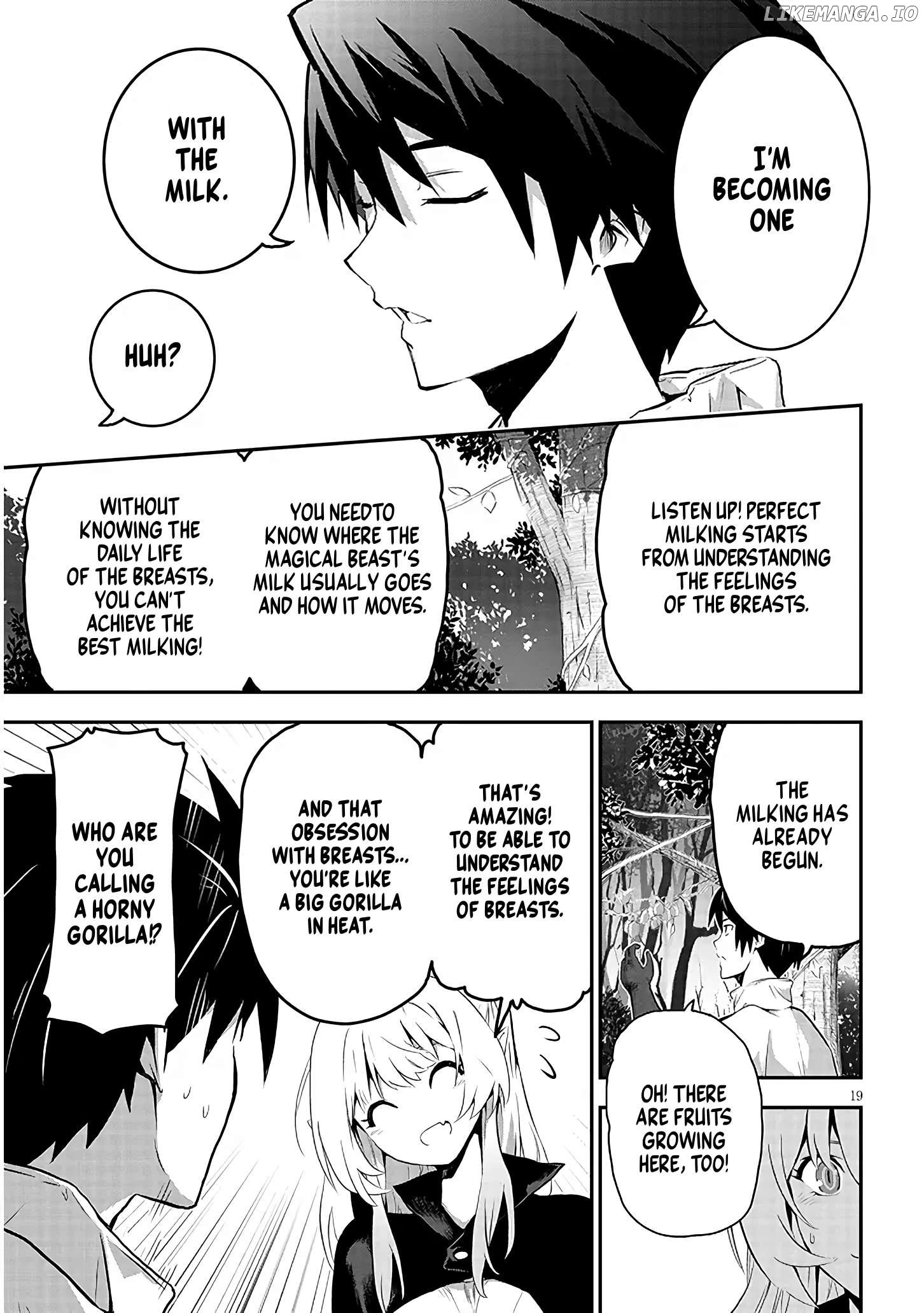 Milk-shibori Hunter no Isekai Sakunyuuki ~Nouka no Saenai Otoko ga Arayuru Shuzoku no Chiku-B o Moteasobi-toriko ni Suru~ Chapter 1.1 - page 19
