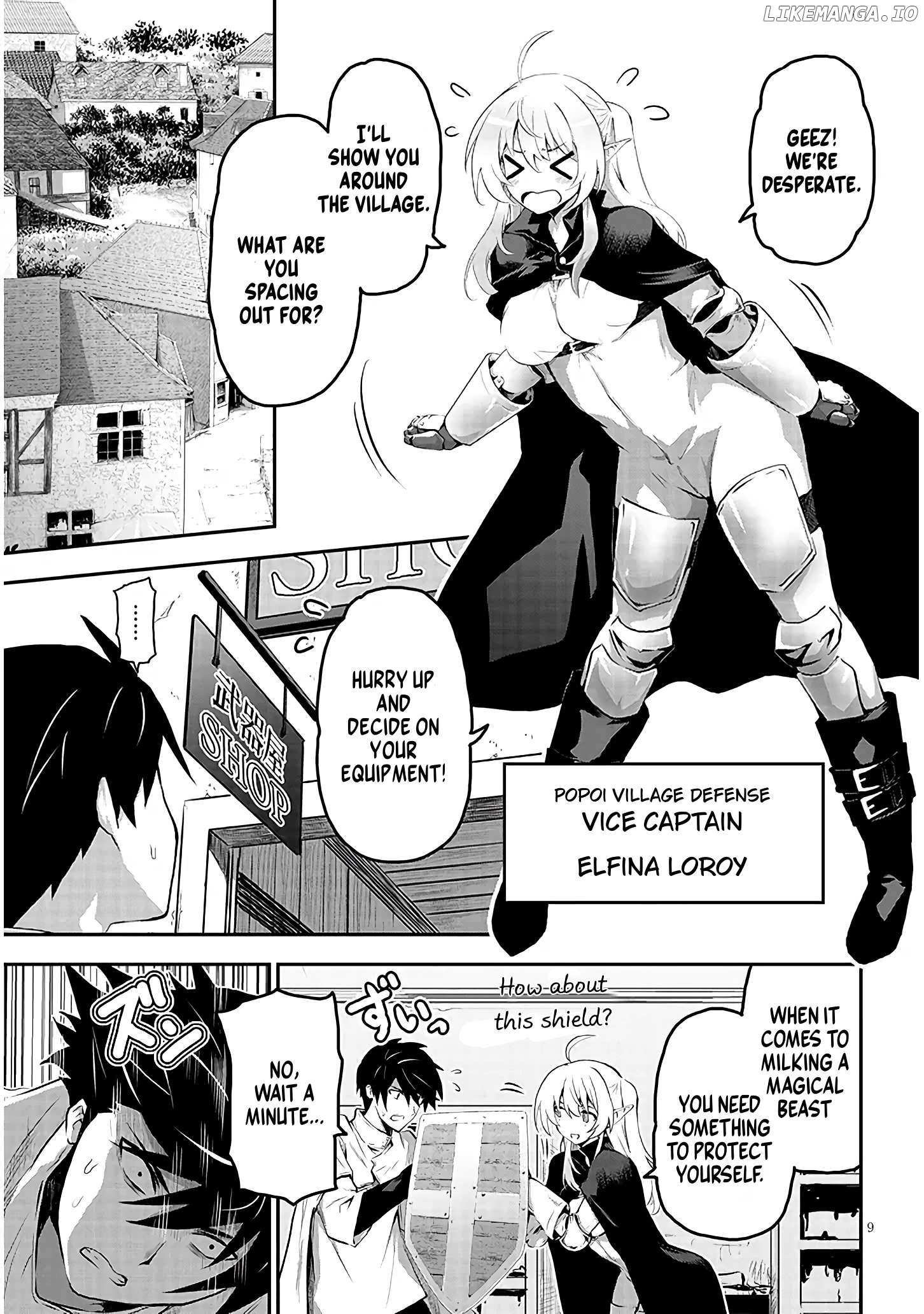 Milk-shibori Hunter no Isekai Sakunyuuki ~Nouka no Saenai Otoko ga Arayuru Shuzoku no Chiku-B o Moteasobi-toriko ni Suru~ Chapter 1.1 - page 9
